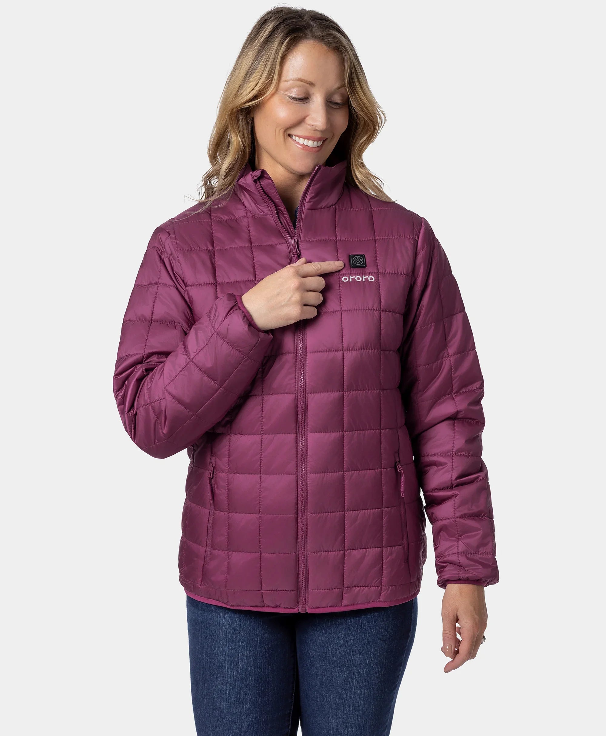 ORORO Heated Prism Women's Heated Quilted Jacket - Image 13