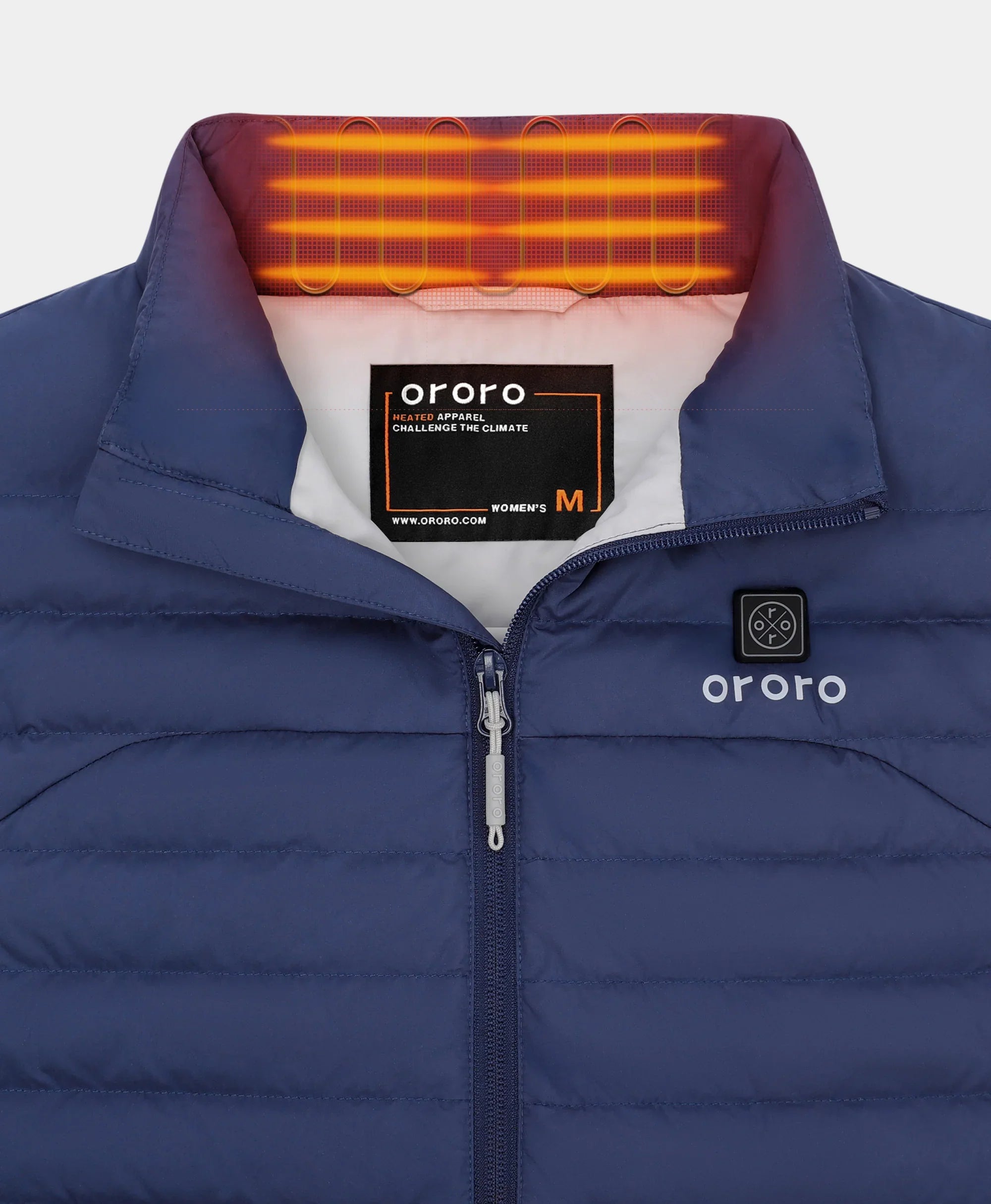 ORORO Heated (Open-box) Cloudmere Women's 5-Zone Heated Long Down Vest (Battery Set Not Included) - Image 33