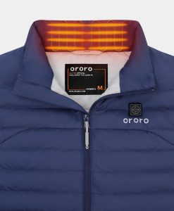 Alternative view of ORORO Heated Cloudmere Women's 5-Zone Heated Long Down Vest