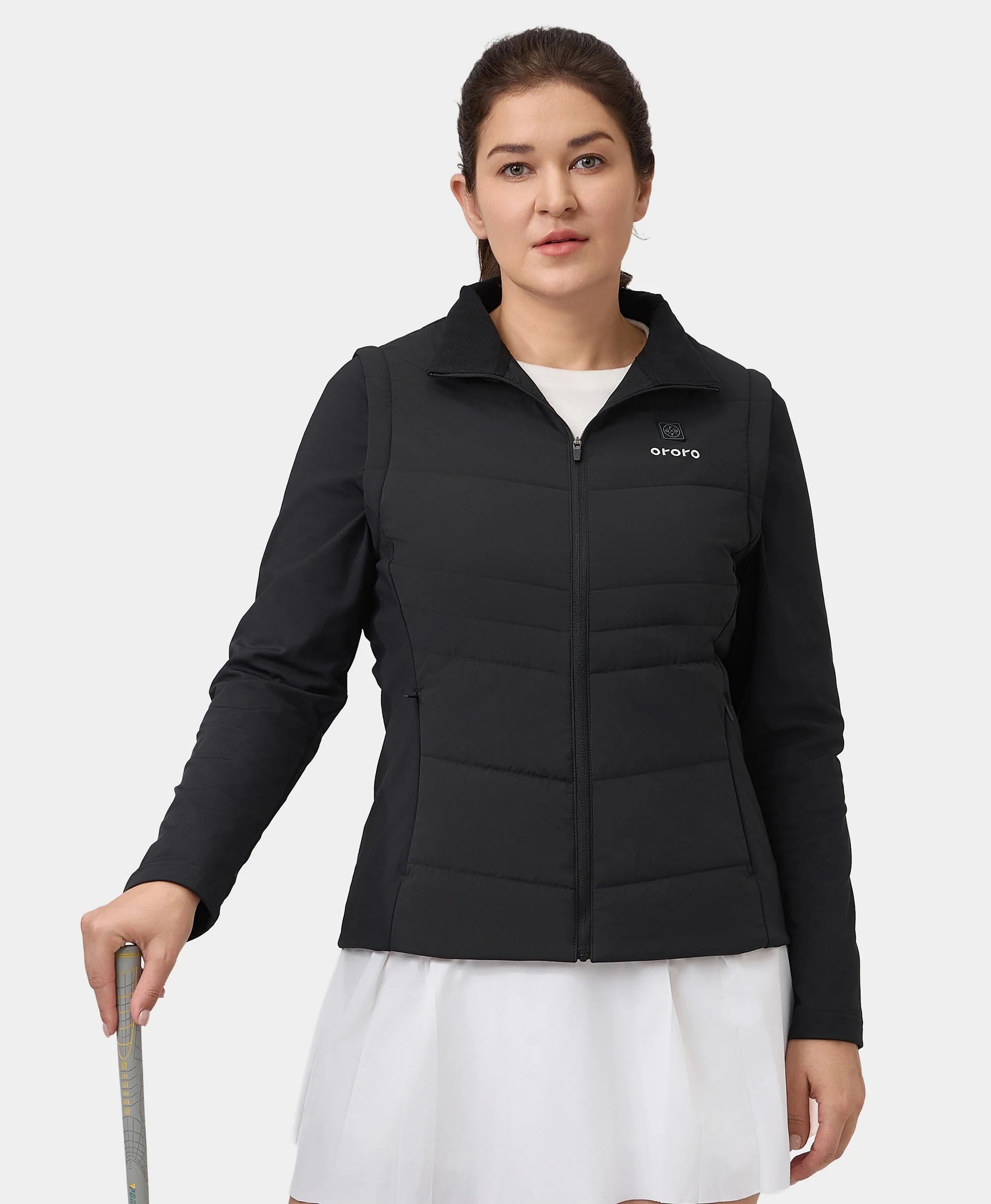 ORORO Heated Turnberry Women's Heated Golf Jacket w/ Zip-off Sleeves (Apparel Only) - Image 24
