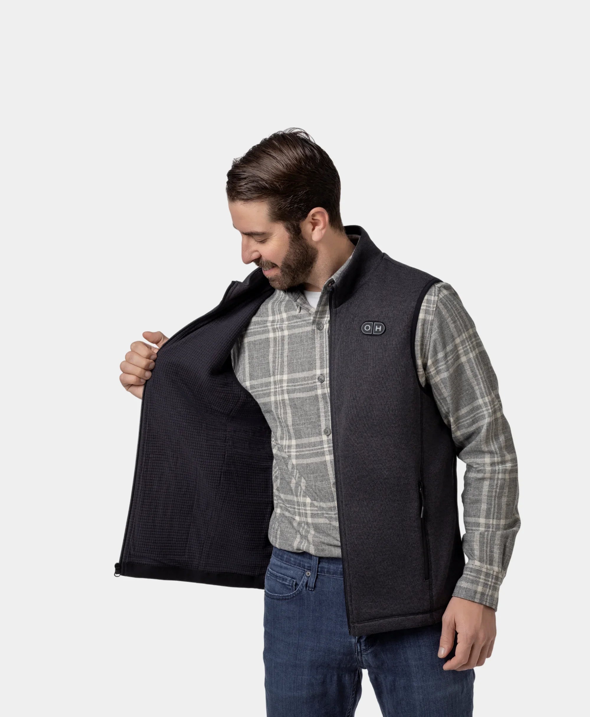ORORO Heated ORORO Heated x OpenHeat OH-1 Men’s Heated Recycled Fleece Vest (w/ Type-C Power Port) - Image 8