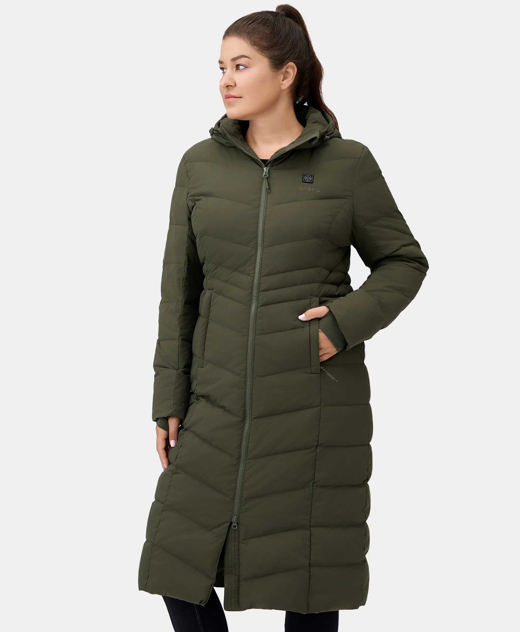 ORORO Heated (Open-box) SOHO Women's Heated Down Parka Jacket (Battery Set Not Included) - Image 20