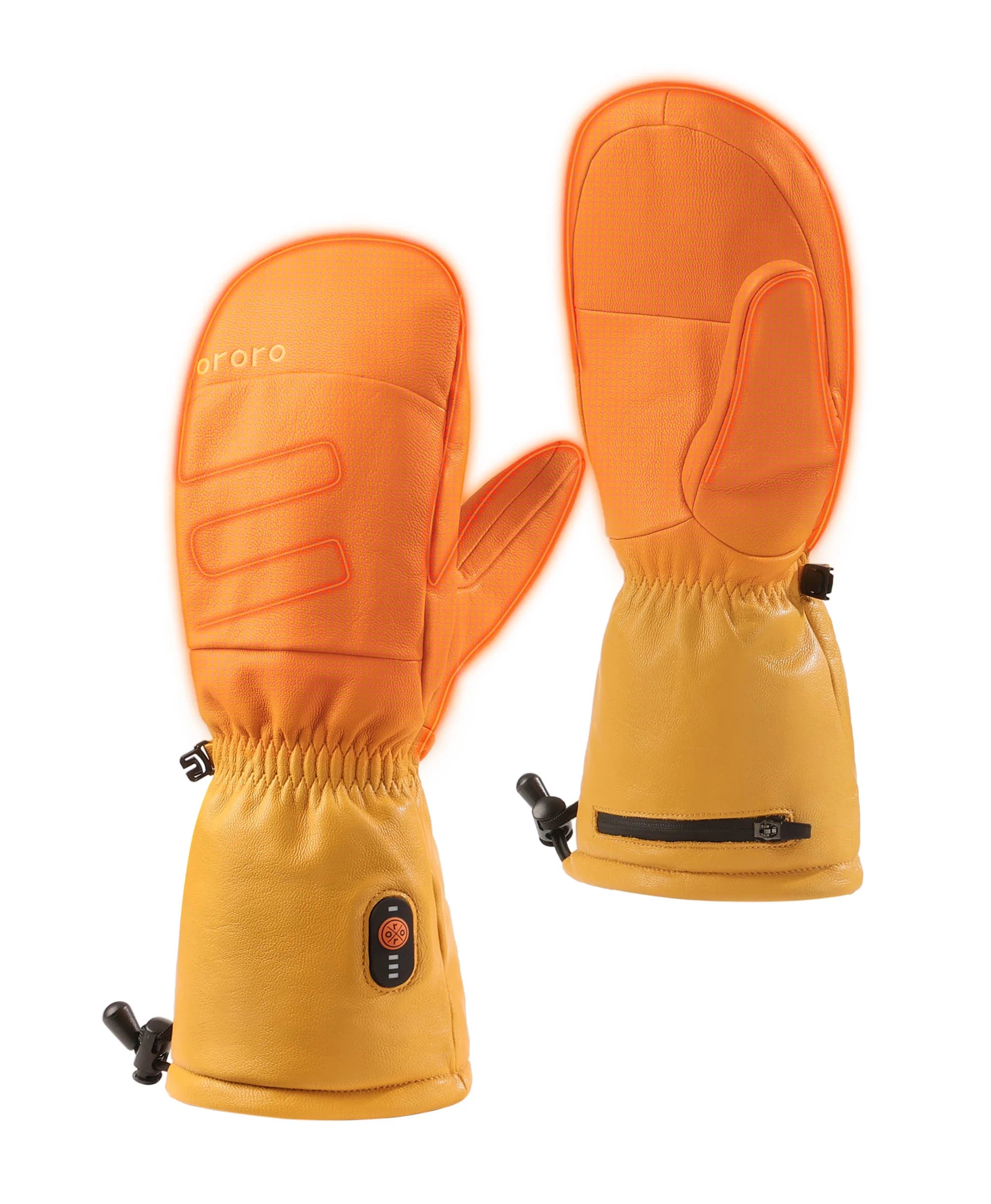 ORORO Heated (Open-box) Duluth Unisex Heated Leather Chopper Mittens