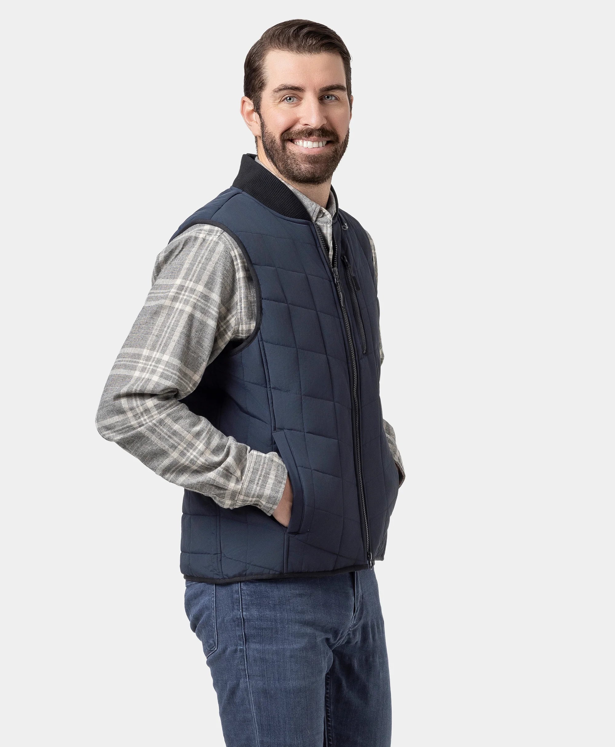 ORORO Heated Scranton Men's 5-Zone Insulated Heated Bomber Vest (Apparel Only) - Image 5