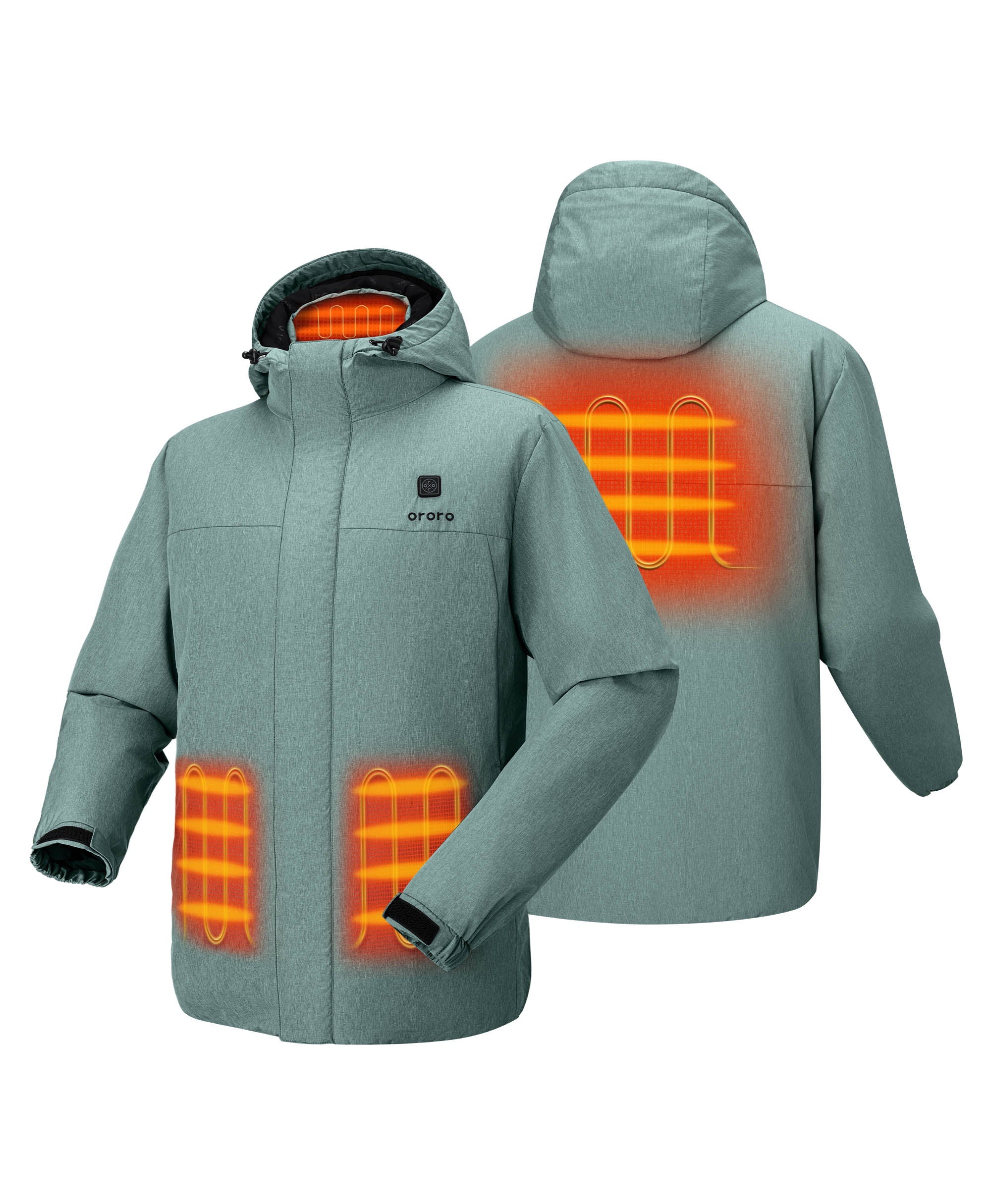 ORORO Heated Men's Thermolite® Heated Padded Jacket - Image 9