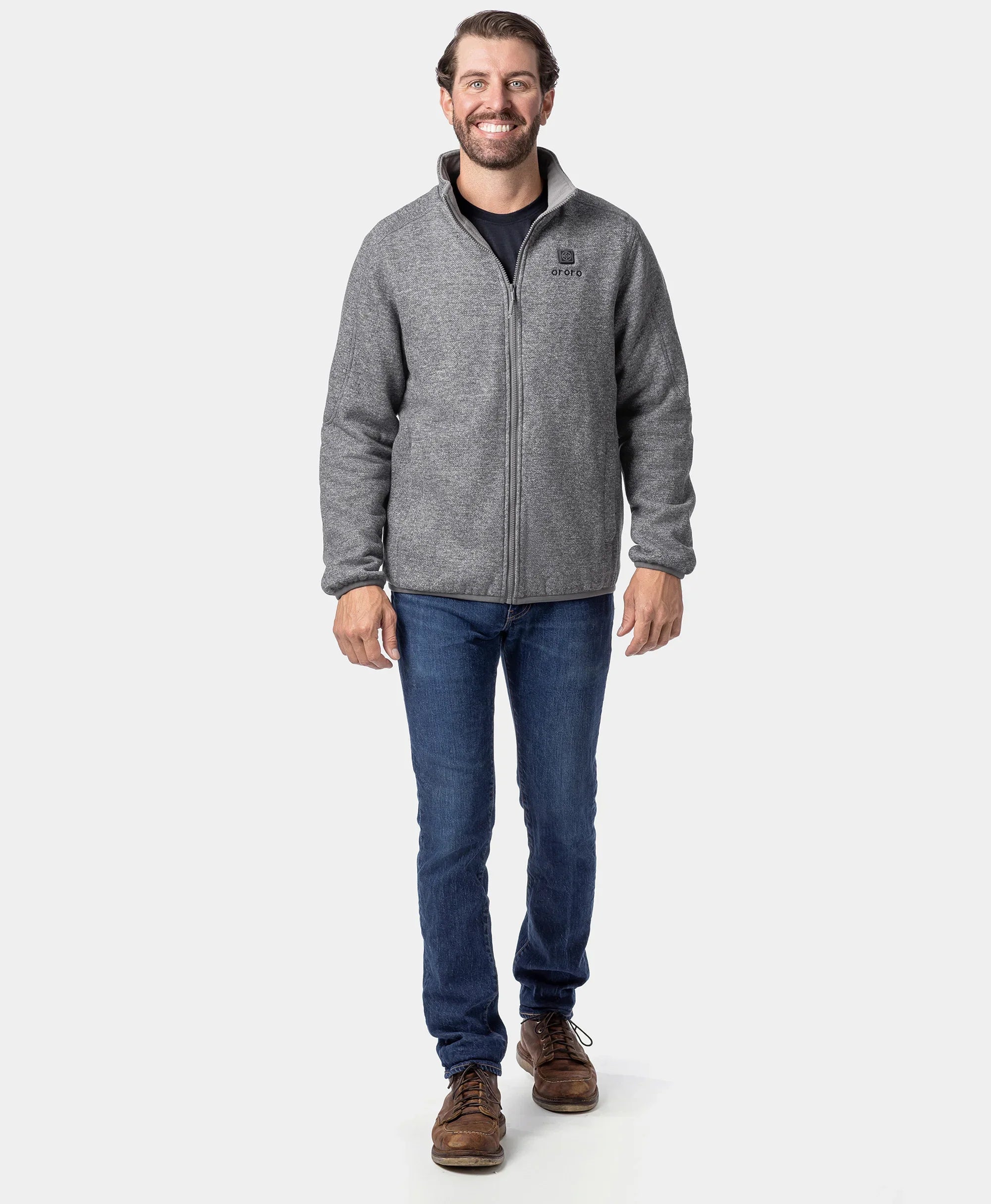 ORORO Heated Men's Heated Full-Zip Fleece Jacket - Image 5