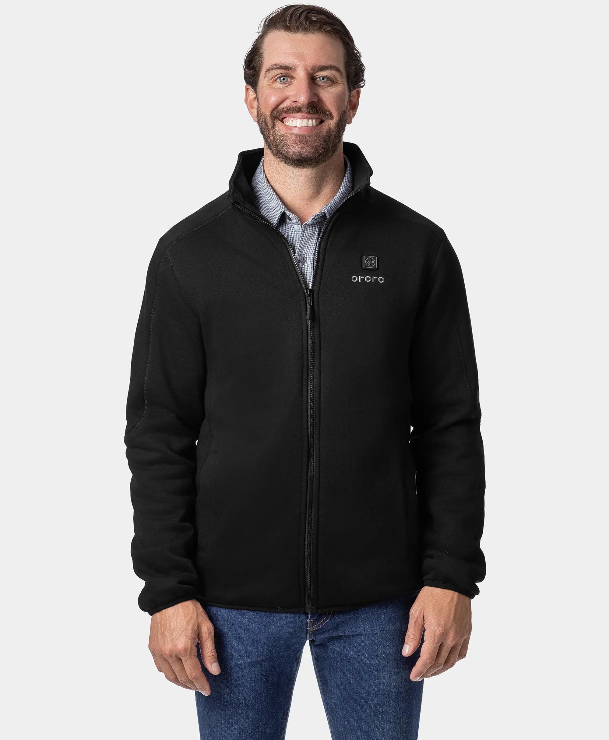 ORORO Heated Men's Heated Full-Zip Fleece Jacket (Apparel Only) - Image 7
