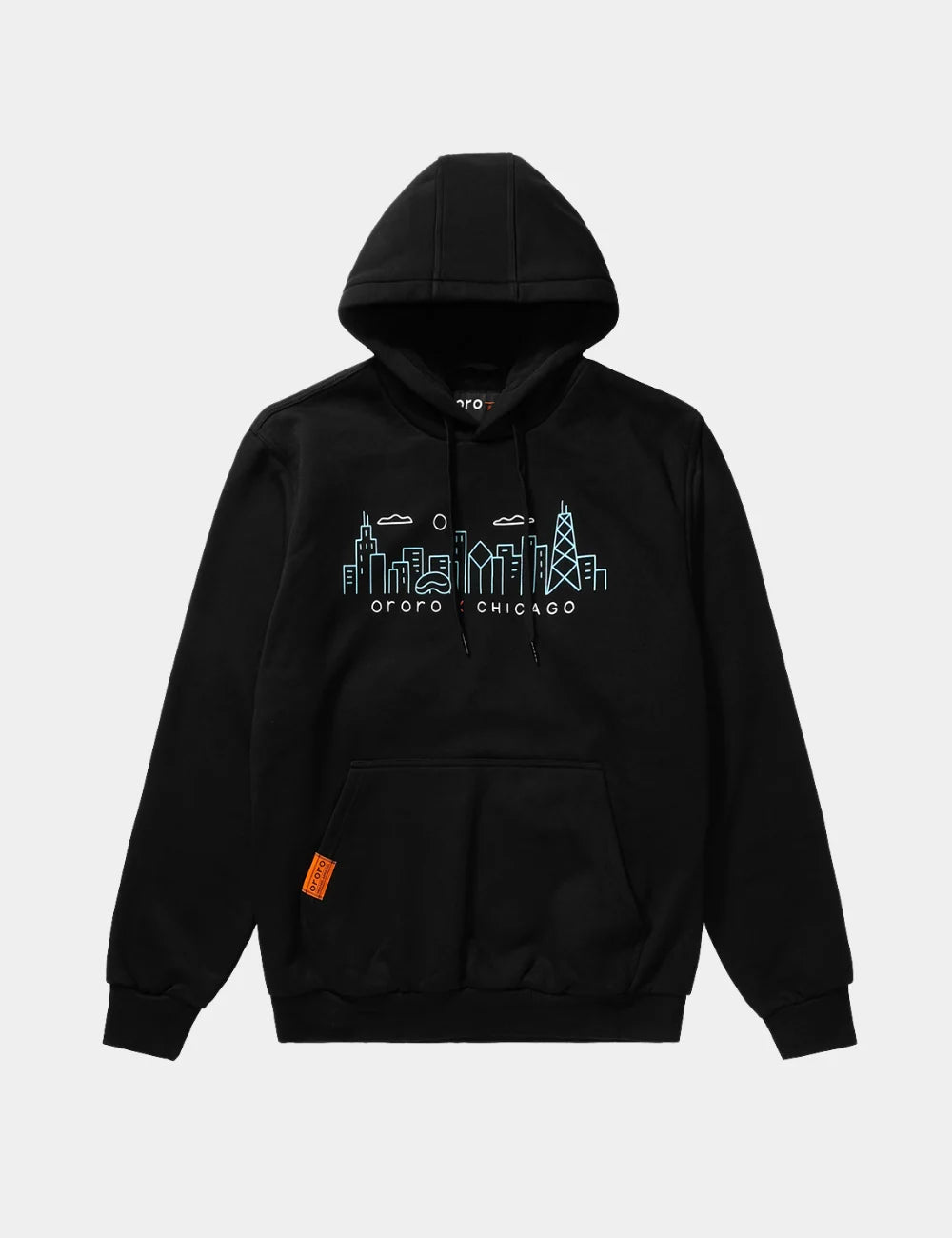 ORORO Heated Final Sale - Heated Pullover Hoodie - Chicago Edition (Apparel Only) - Image 8