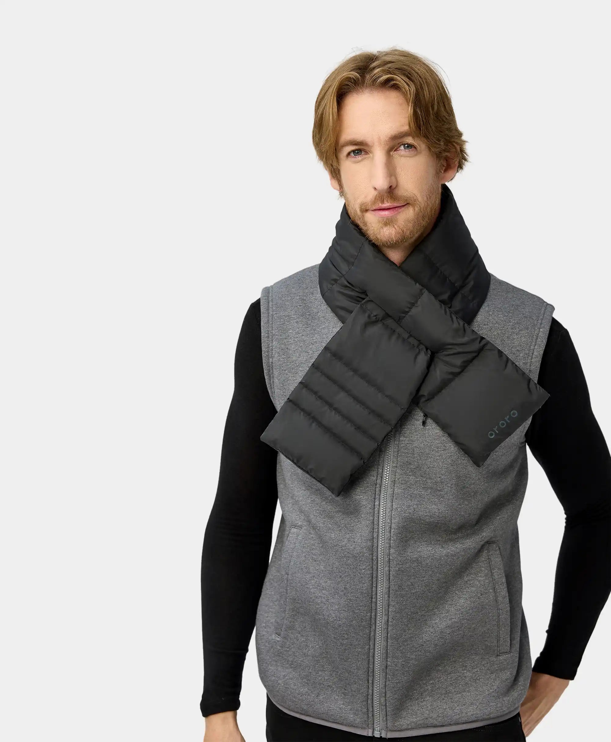ORORO Heated Unisex Heated Puffer Down Scarf - Image 6