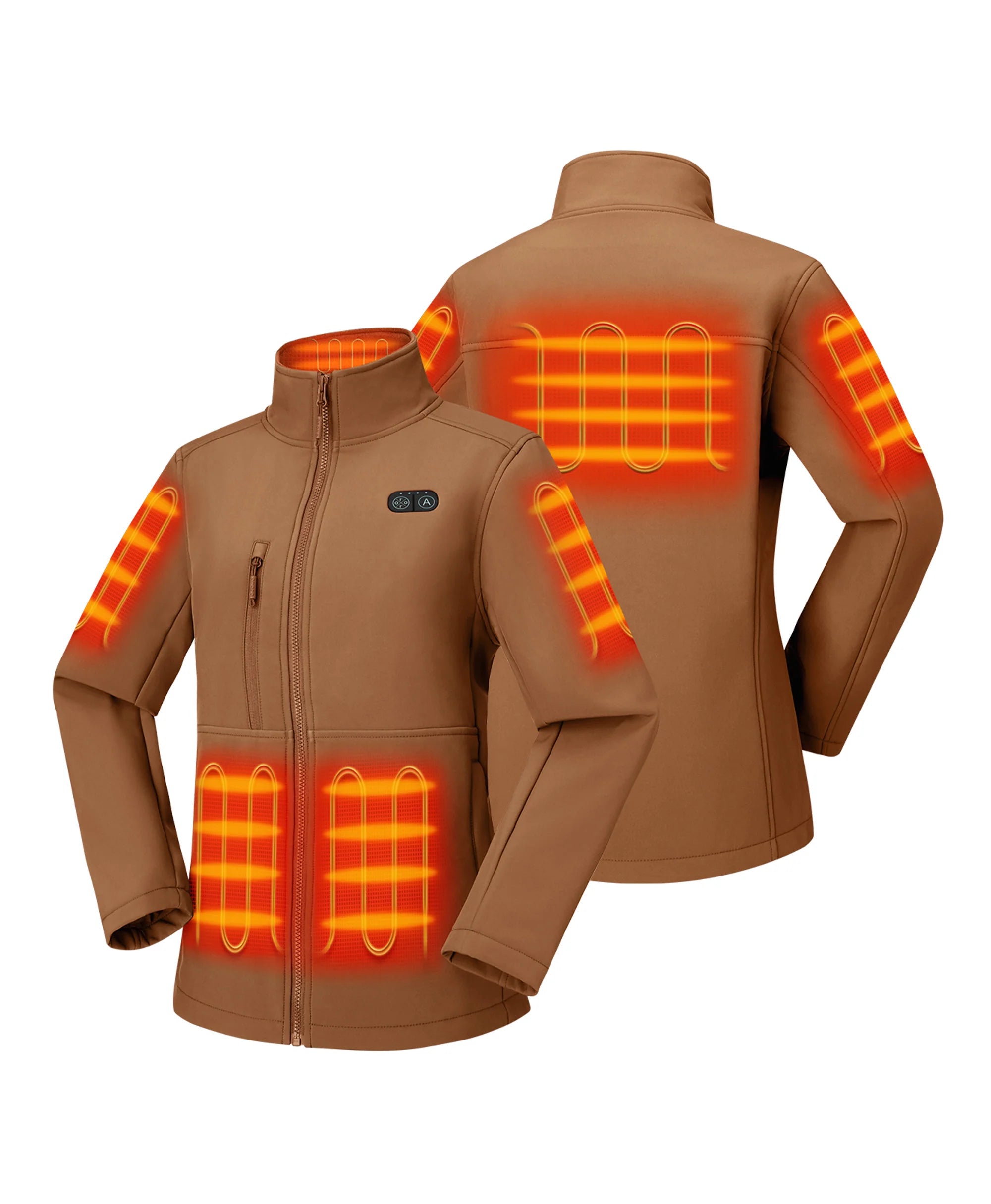 ORORO Heated (Open-box) Maverick SureWarm® Women's 6-Zone Dual-Control Heated Softshell Jacket (Battery Set Not Included) - Image 12