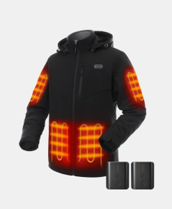 ORORO Heated Bundle Deal - ORORO Heated Men's Heated Dual Control Jacket (Pocket Heating) & Extra PD 5K Battery