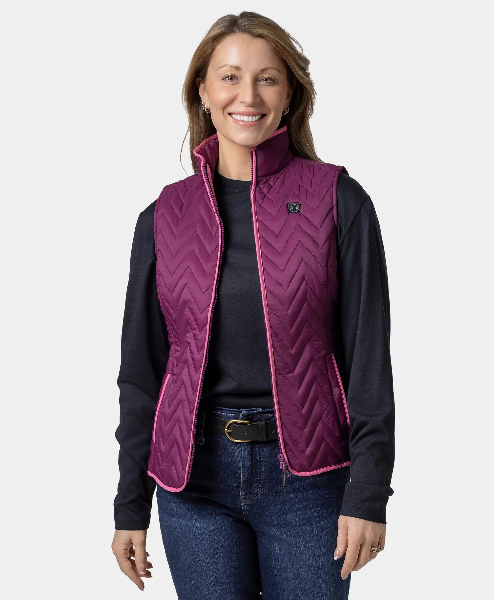 ORORO Heated Women's Heated Chevron Quilted Vest - Image 5