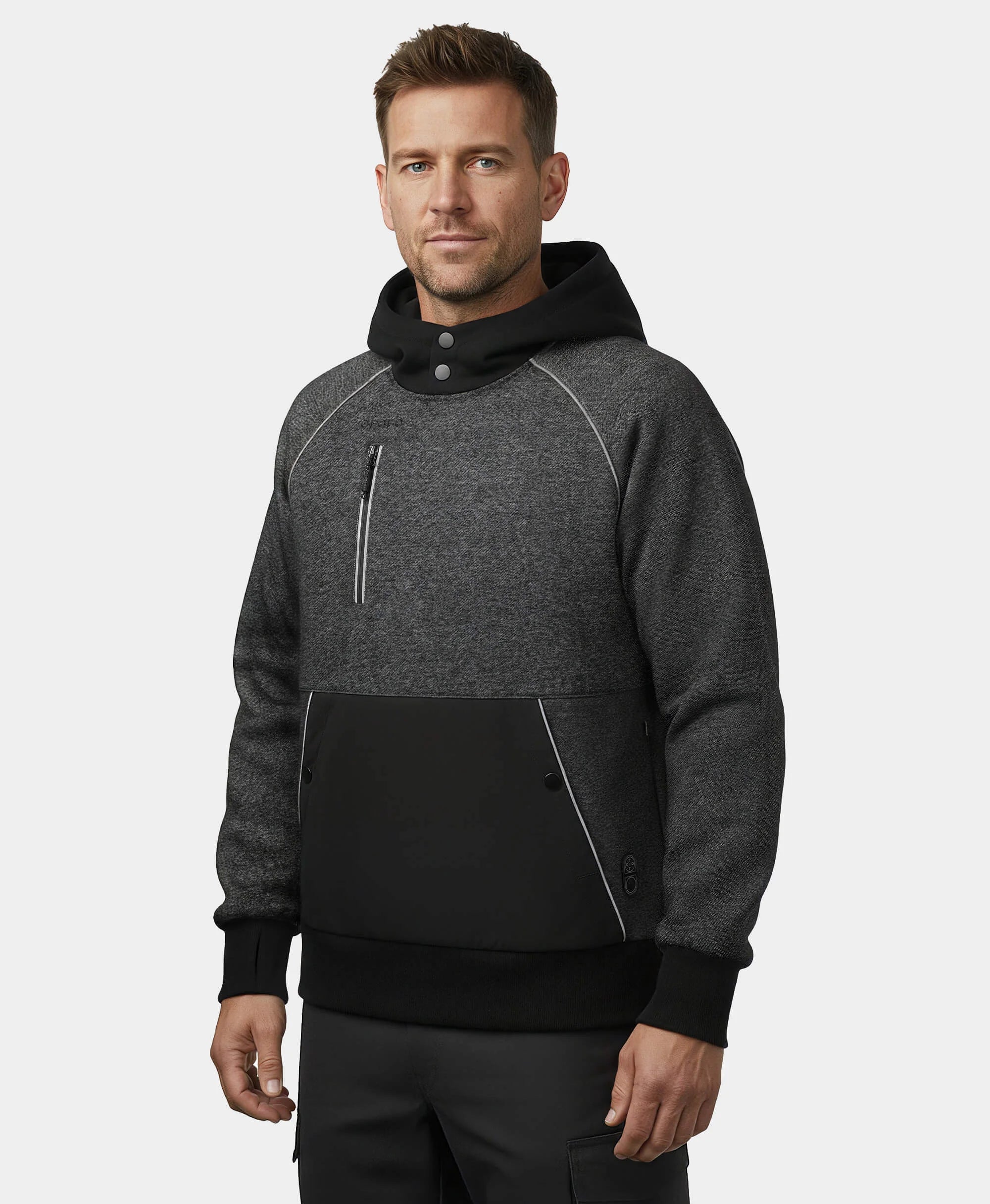 ORORO Heated (Open-box) Indy Unisex 6-Zone Dual-Control Heated Hoodie Pullover (Battery Set Not Included) - Image 3