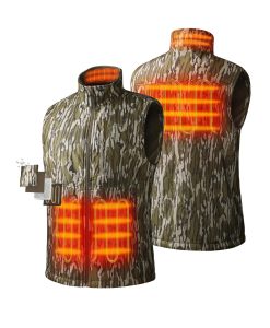 Alternative view of ORORO Heated Men's Heated Hunting Vest - Mossy Oak® Bottomland Pattern
