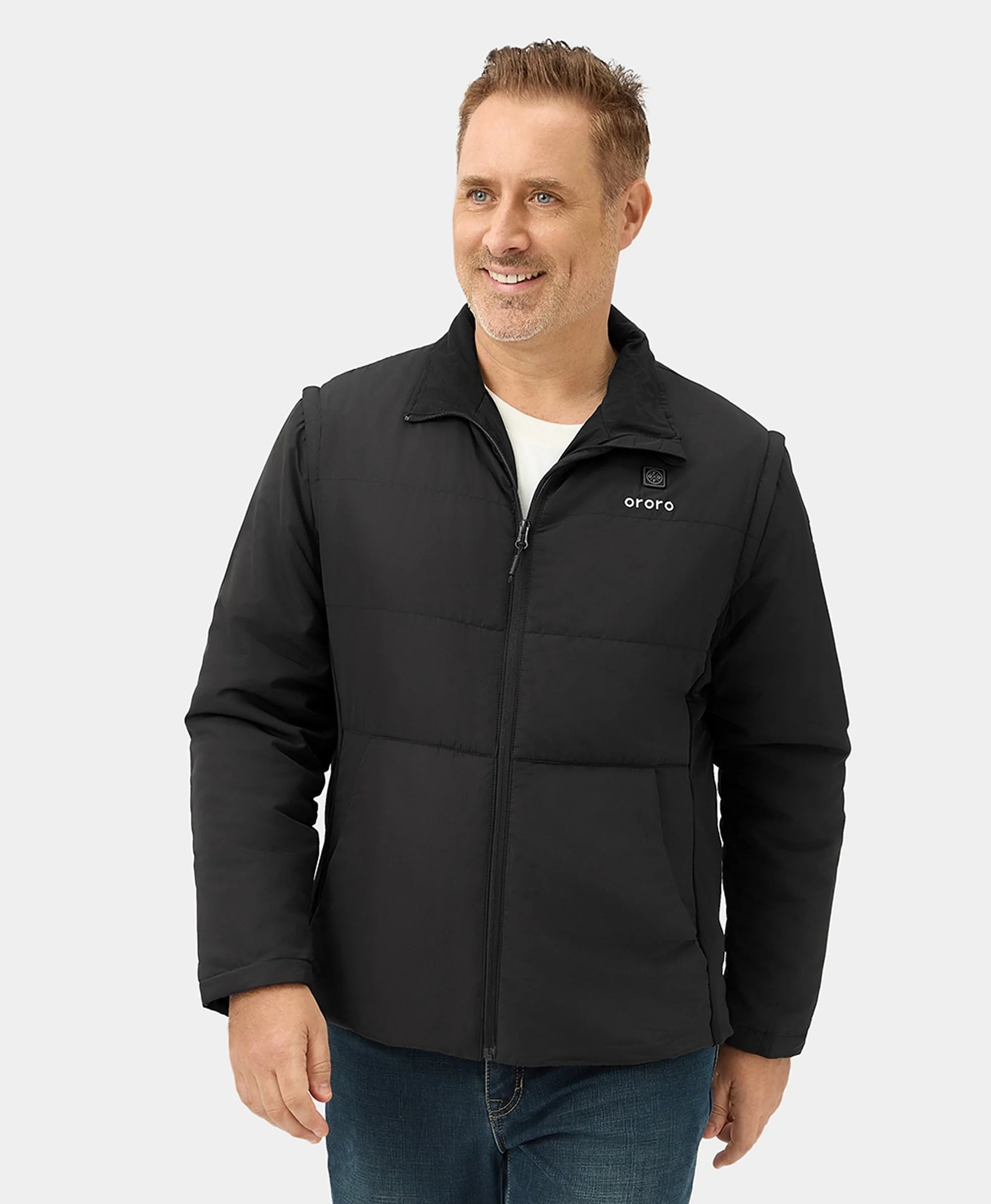 ORORO Heated Men's Heated Golf Jacket (with Zip-Off Sleeves) (Apparel Only) - Image 9
