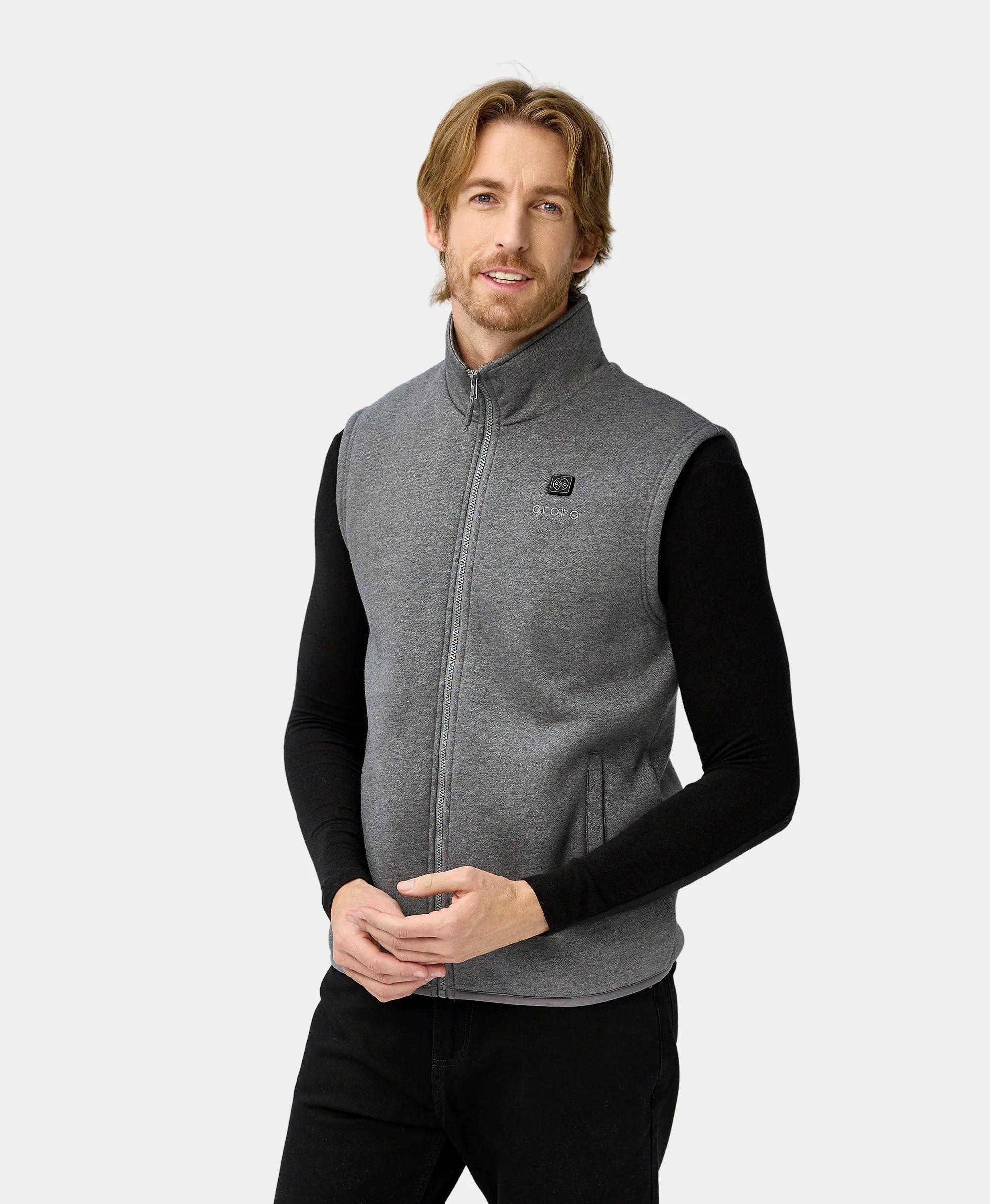 ORORO Heated (Open-box) Men's Heated Fleece Vest (Battery Set Not Included) - Image 31