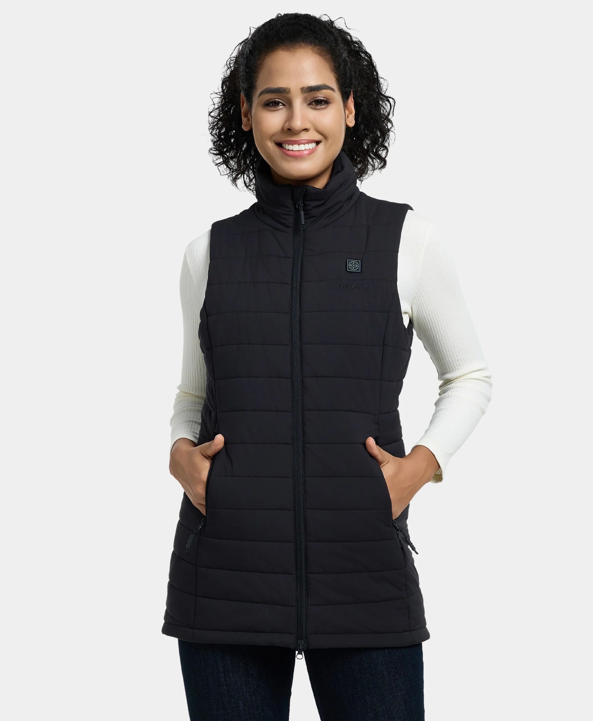 ORORO Heated Tribeca Women's Heated Long Puffer Vest (Apparel Only) - Image 65
