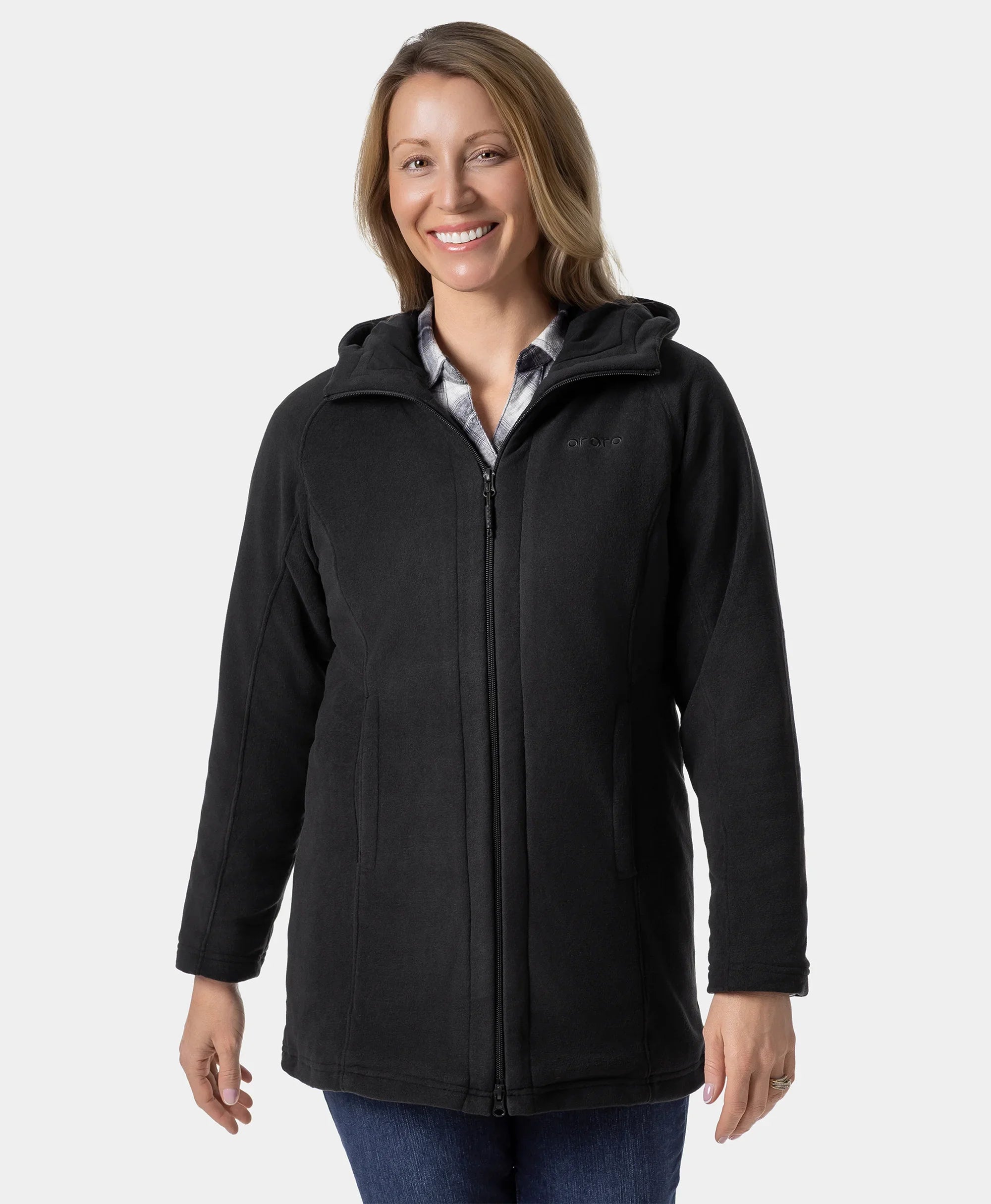 ORORO Heated Felicity Women's Heated Fleece Hoodie Jacket (Apparel Only)
