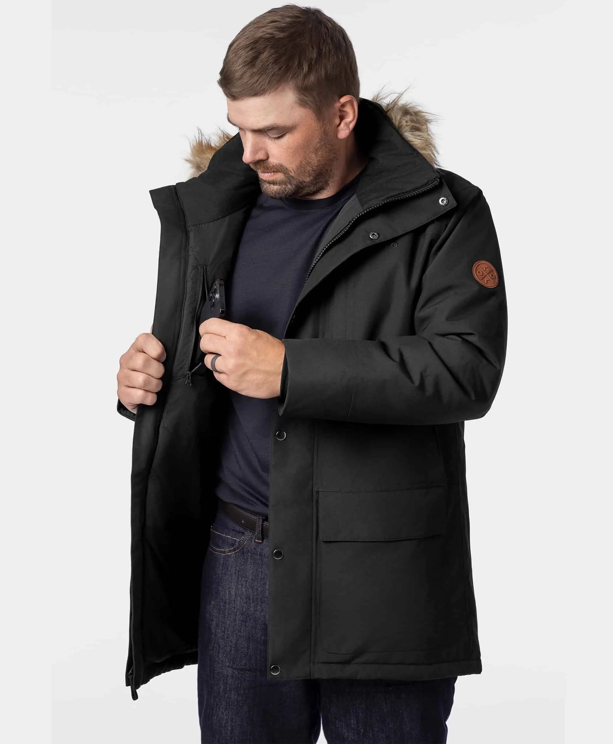 ORORO Heated Gstaad Men's Waterproof Heated Parka - Image 12