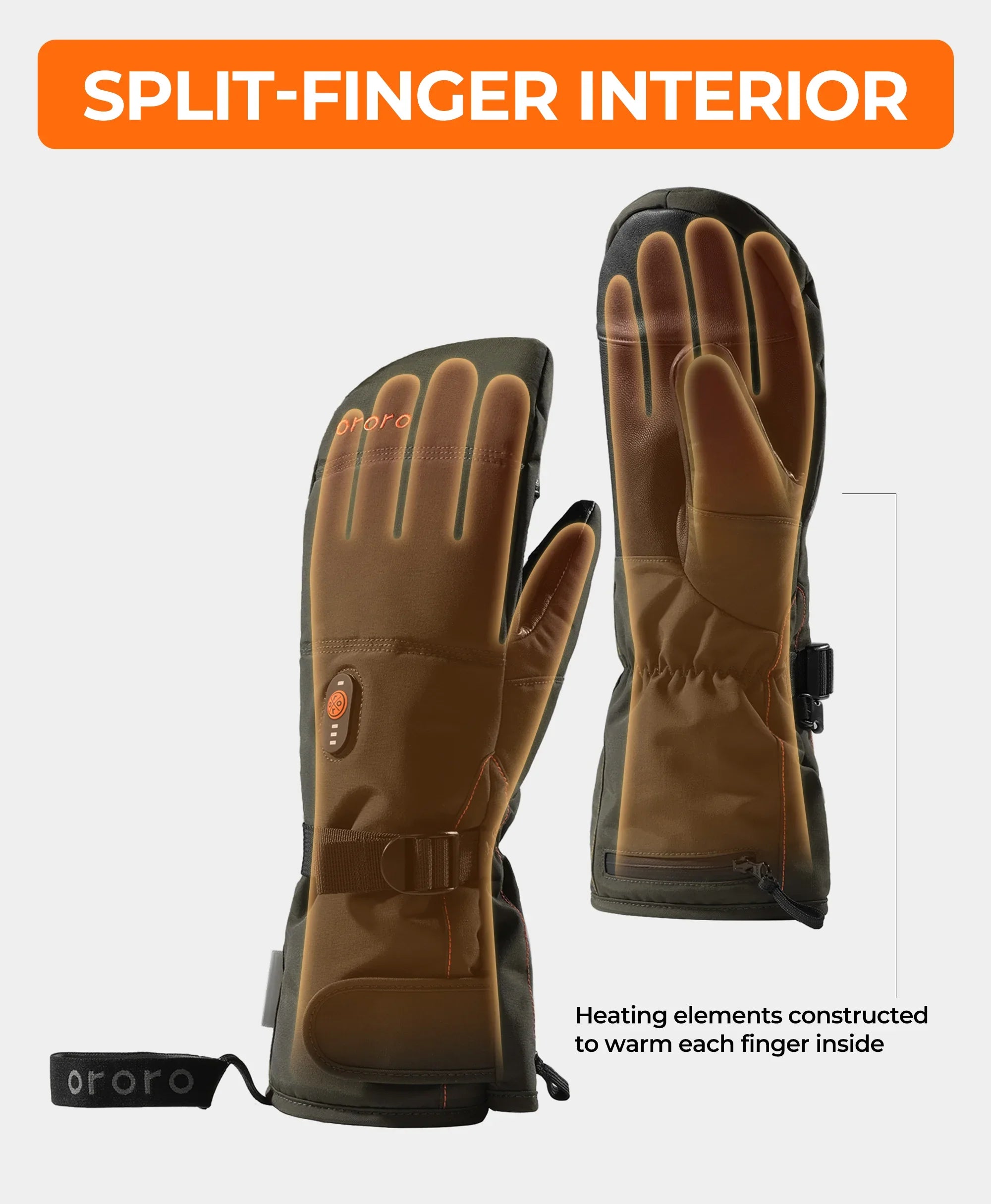 ORORO Heated Amsterdam Heated Mittens 2.0 - Image 11