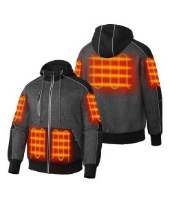 Alternative view of ORORO Heated Wayne Unisex 5-Zone Heated Full-Zip Hoodie