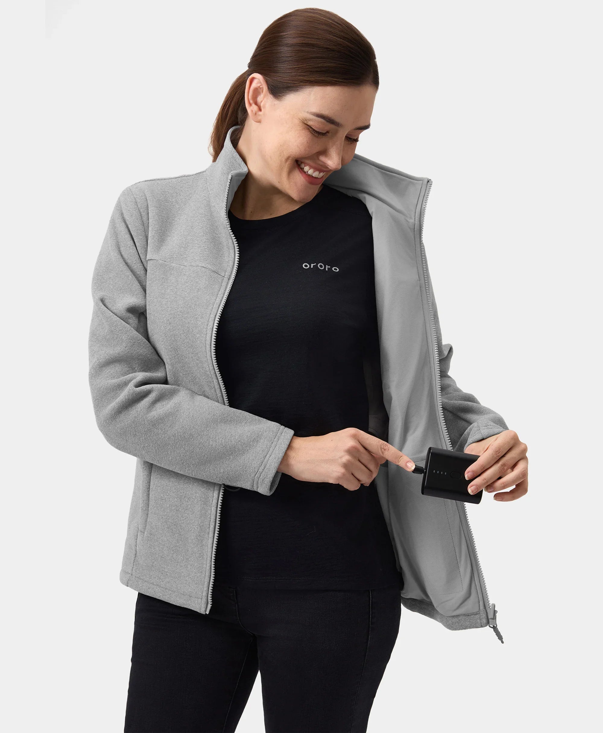 ORORO Heated (Open-box) River Ridge Women's Heated Fleece Liner Jacket (Battery Set Not Included) - Image 37