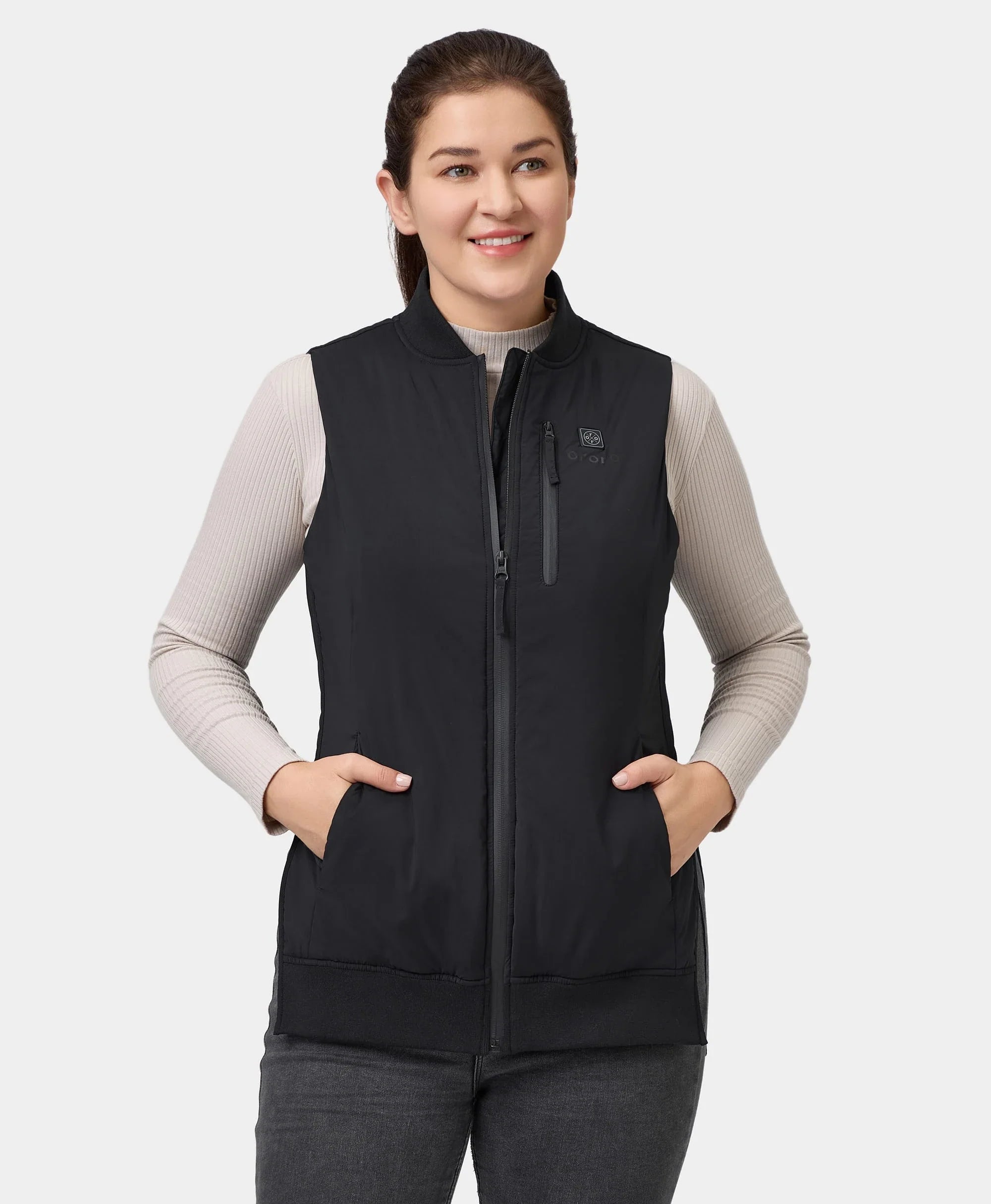 ORORO Heated Blair Women's Heated Long Bomber Vest (Apparel Only)