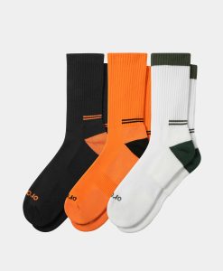 ORORO Heated Unisex Wool Blend Mid Crew Socks 3-Pack (ORORO Heated Final Sale)