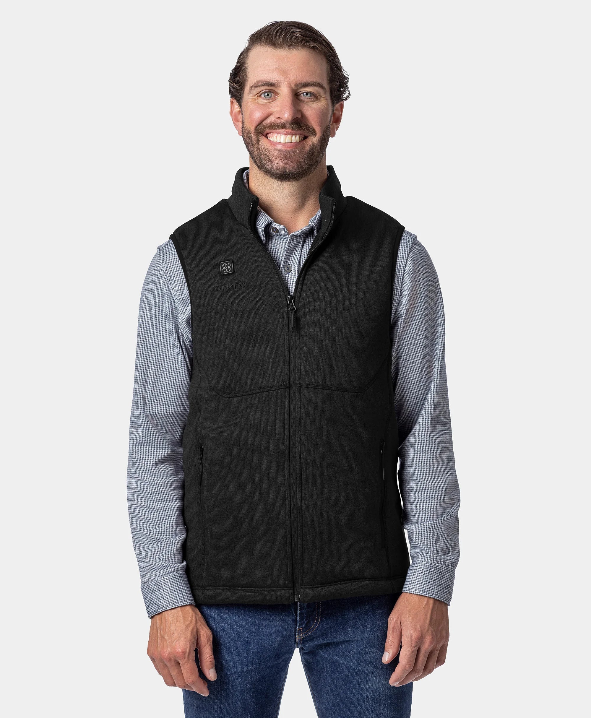 ORORO Heated (Open-box) Augusta Tournament Men's 4-Zone Heated Sweater Fleece Vest (Battery Set Not Included) - Image 21