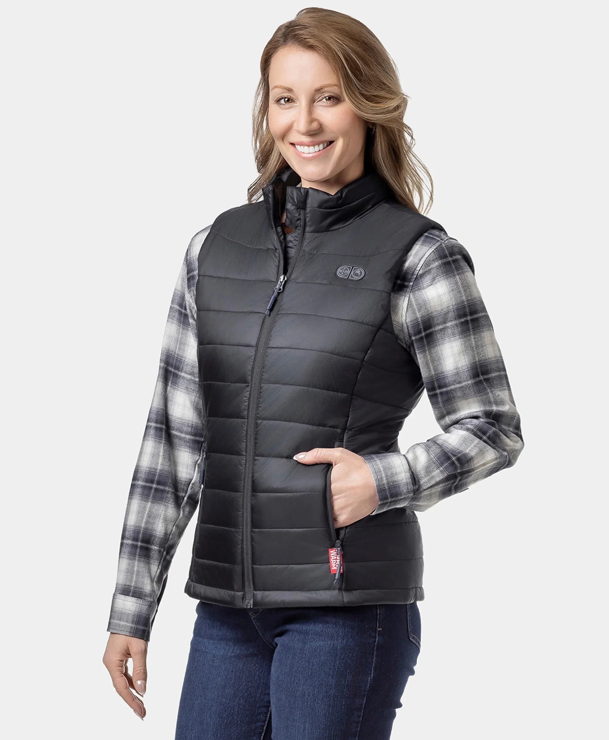 ORORO Heated (Open-box) SureWarm® Women's 7-Zone Dual-Control Classic Pro Heated Vest (Lower Back Heating) (Battery Set Not Included) - Image 26