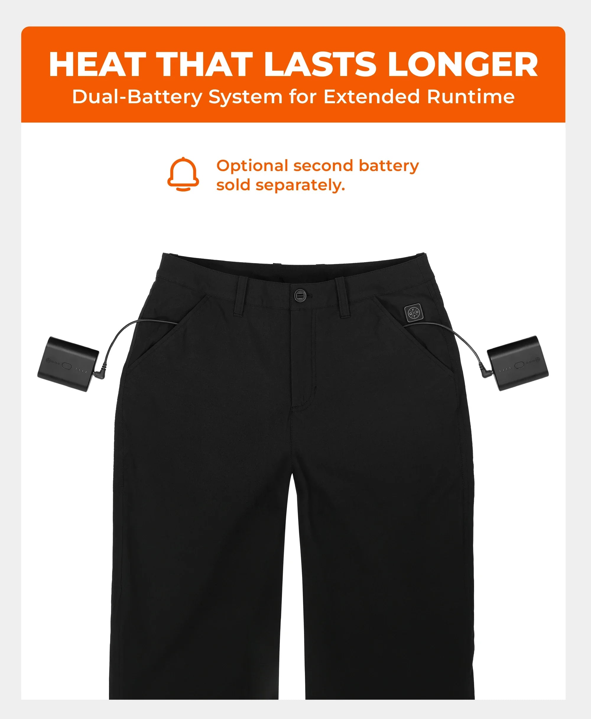 ORORO Heated Hudson Women's 3-Zone Heated Casual Pants 2.0 - Image 2