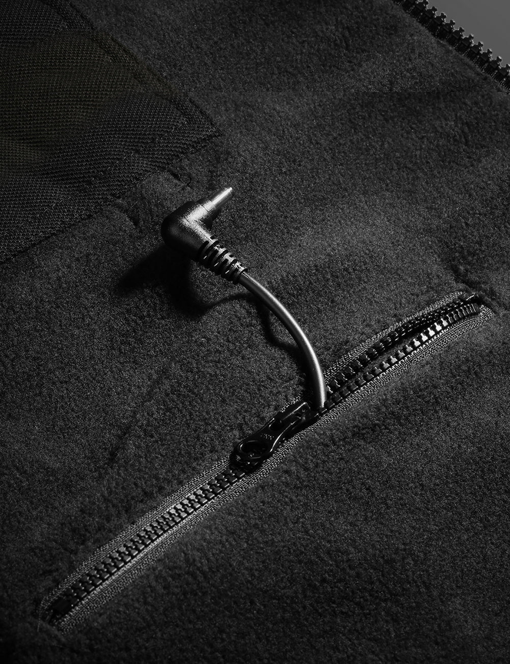 ORORO Heated Unisex Heated Fleece Hoodie - Flecking Gray/Black (Apparel Only) - Image 8