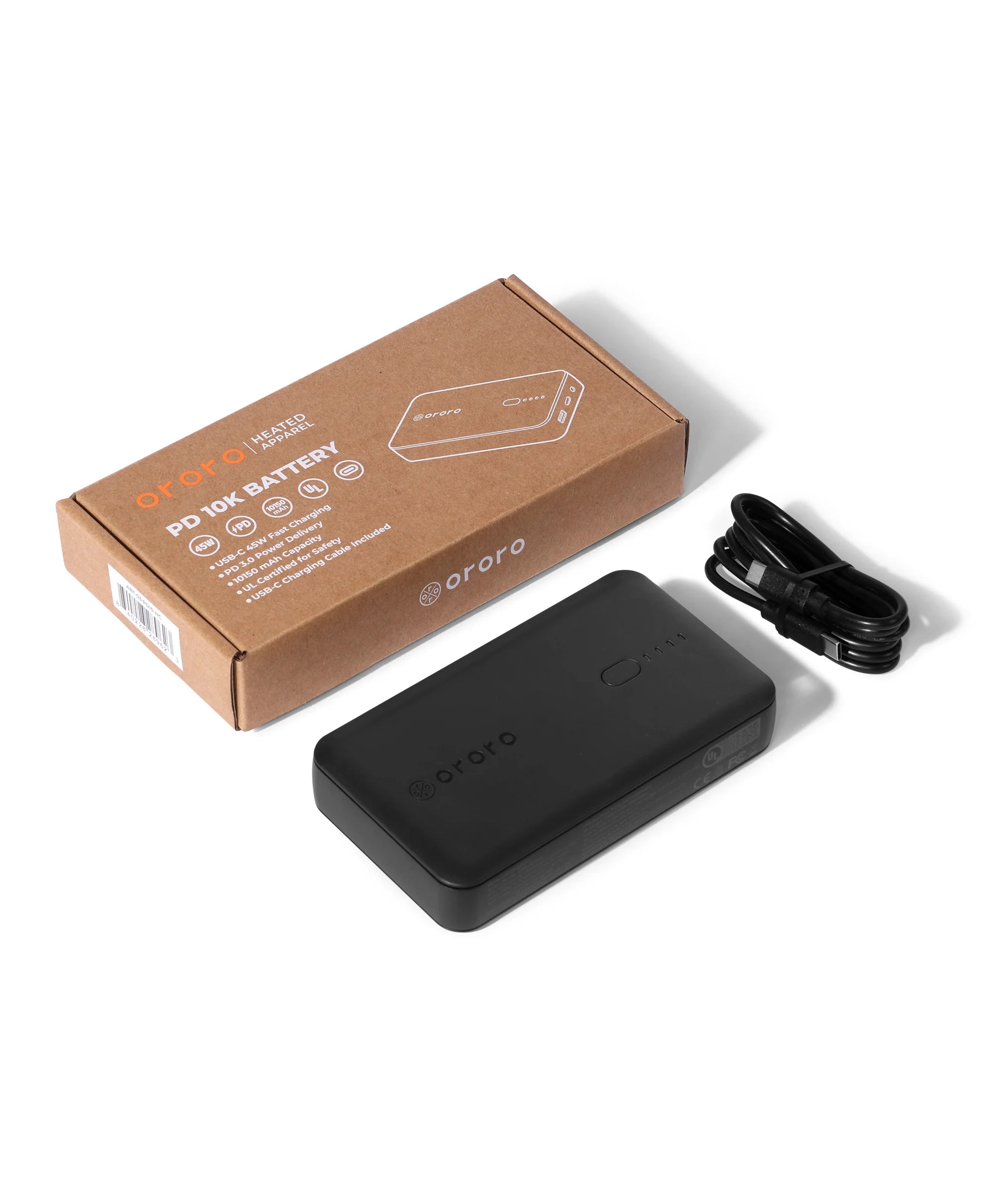 ORORO Heated (Open-box) PD 10K Rechargeable Battery (USB-C, 45W Power Delivery) - Image 8