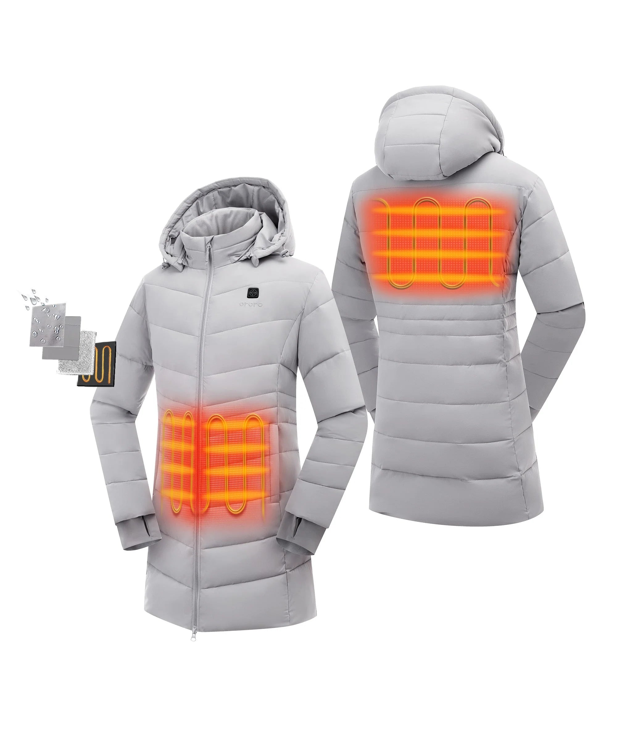 ORORO Heated Women's Heated Puffer Parka Jacket (ORORO Heated Final Sale) - Image 26