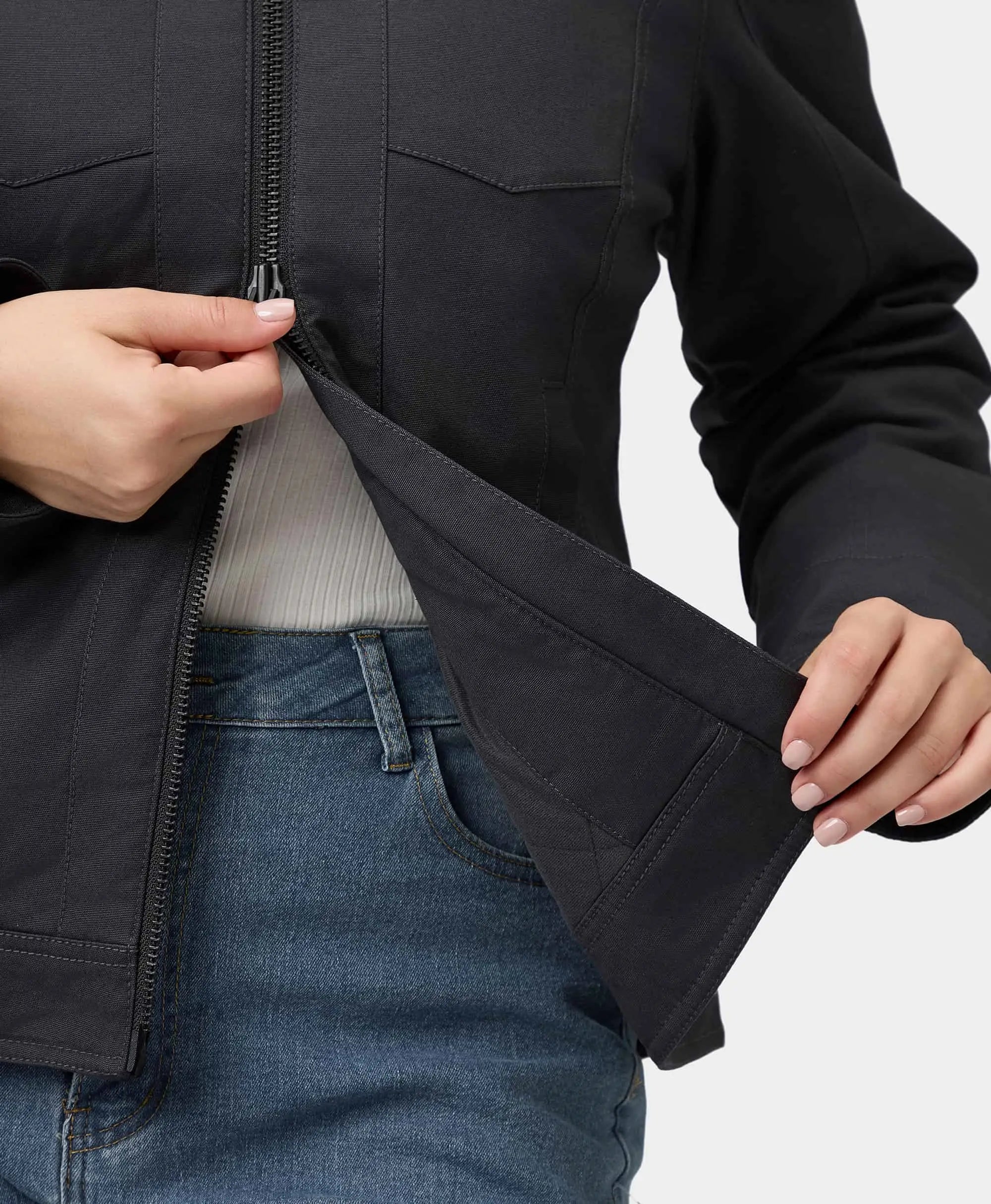 ORORO Heated Cheyenne Women's 5-Zone Dual-Control Heated Canvas Jacket (Apparel Only) - Image 15