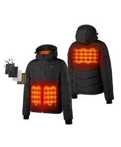 ORORO Heated (Open-box) Men's Heated Down Jacket - Black (Battery Set Not Included)