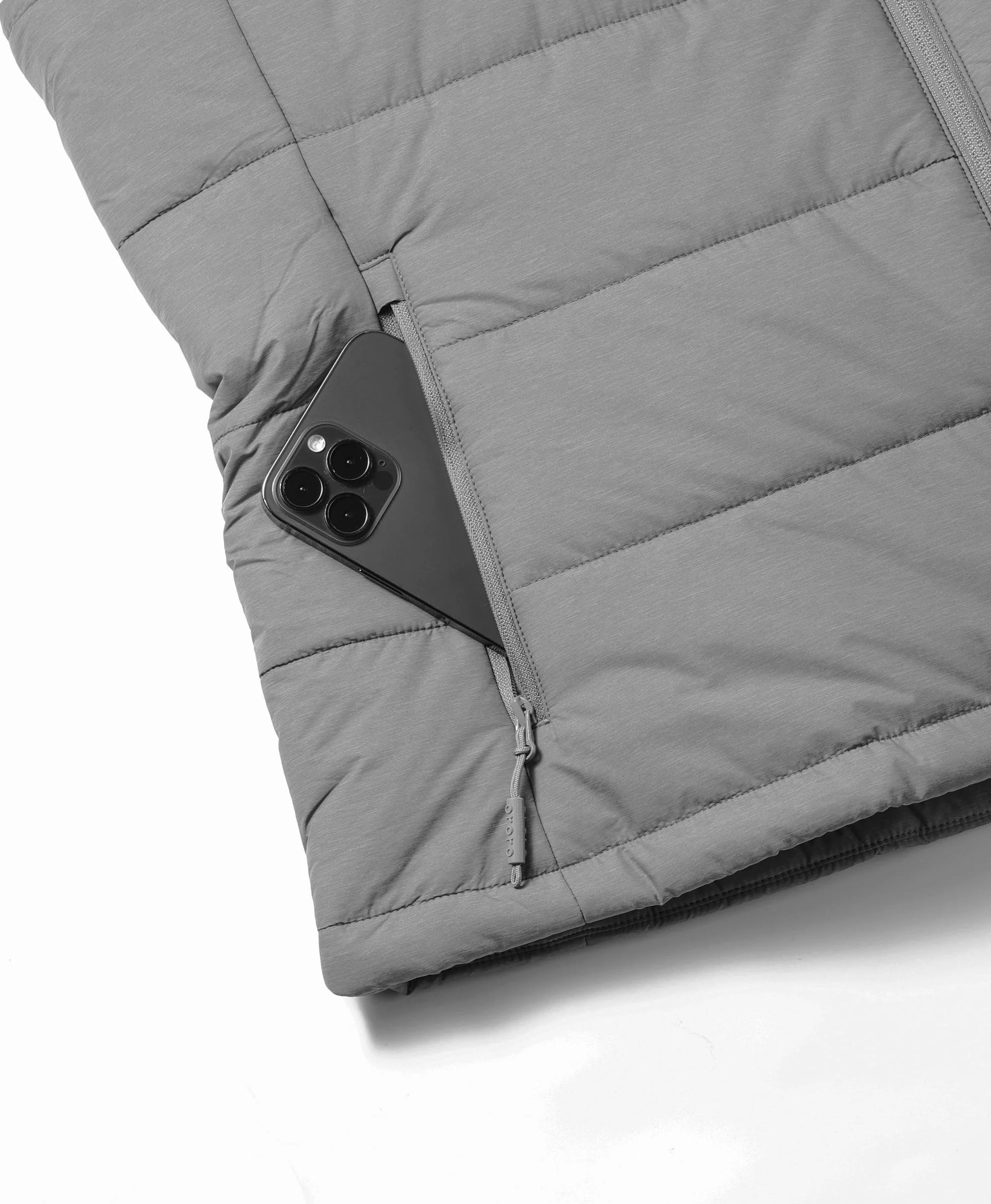 ORORO Heated Men's Classic Heated Vest - Flecking Gray - Image 14