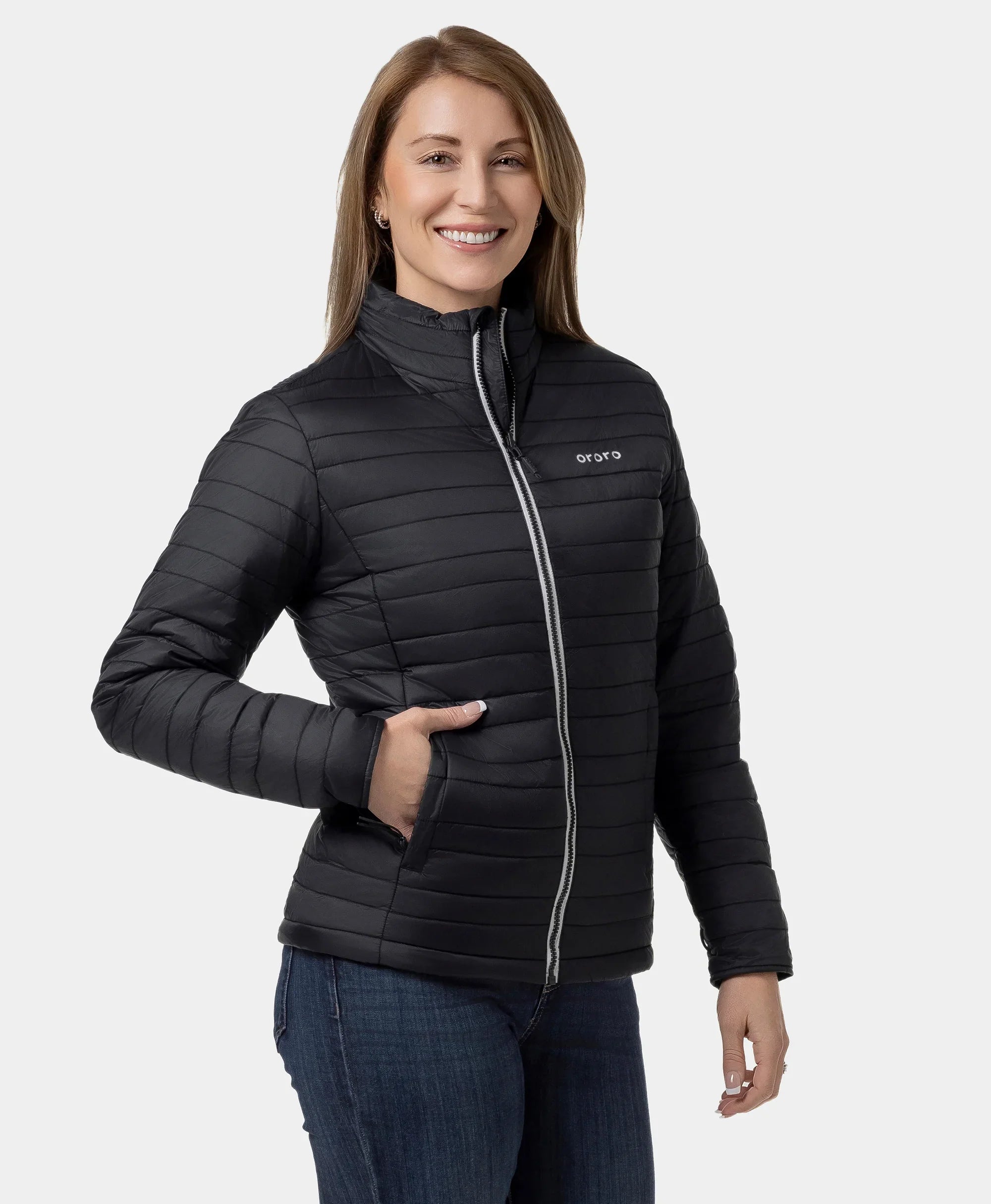 ORORO Heated River Ridge Women's 4-Zone Heated Lightweight Down Jacket (Apparel Only) - Image 14