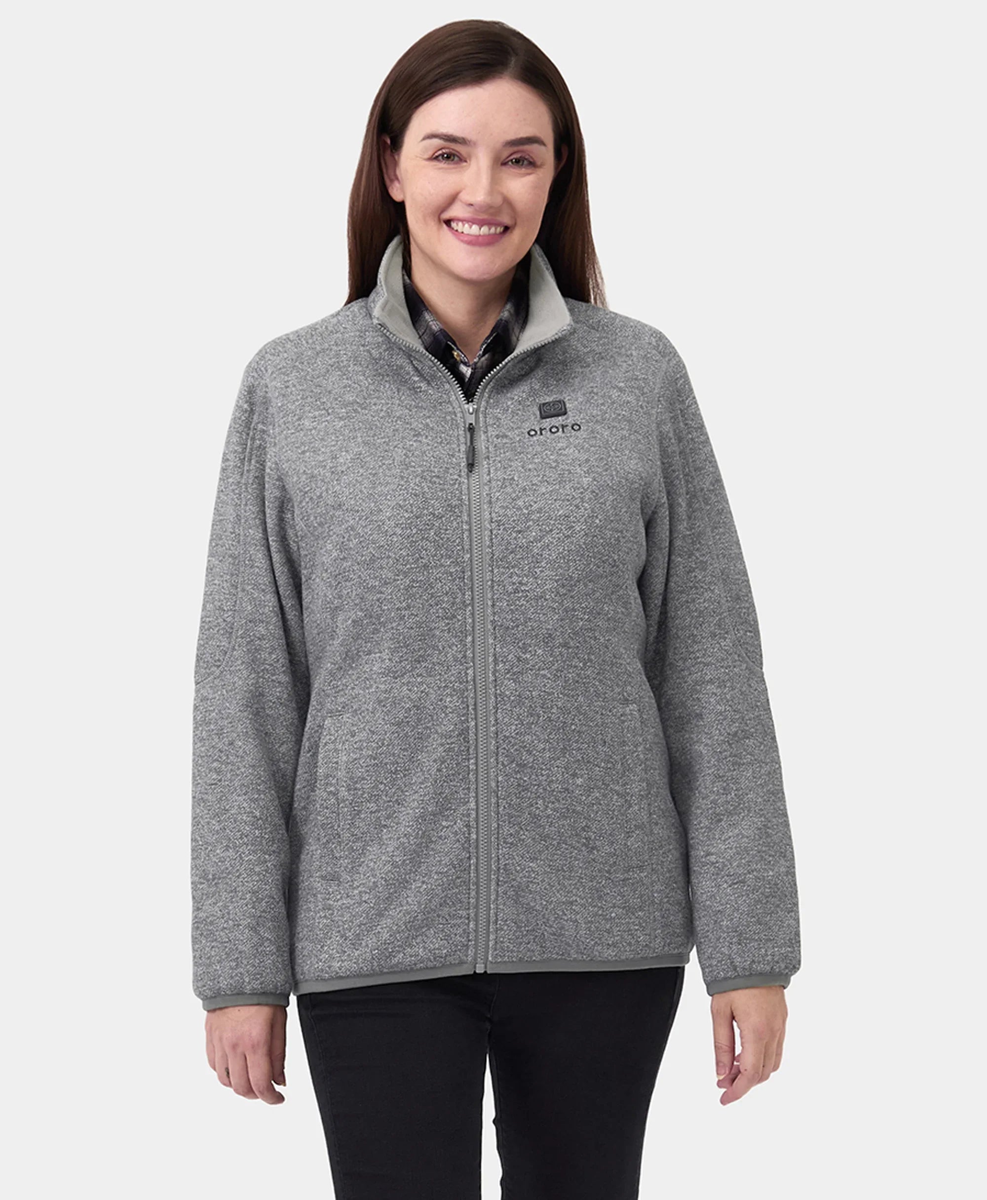ORORO Heated Women's Heated Full-Zip Fleece Jacket - Image 7
