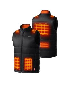 ORORO Heated (Open-box) SureWarm® Men's 7-Zone Dual-Control Classic Pro Heated Vest (Lower Back Heating) (Battery Set Not Included)