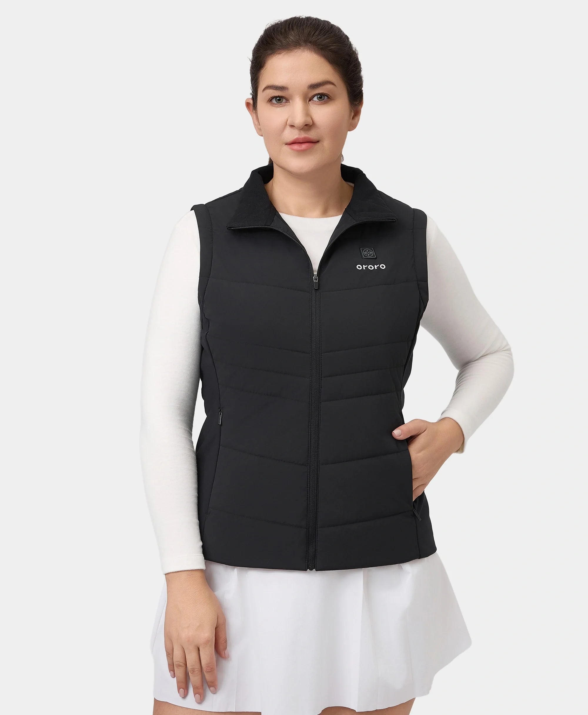 ORORO Heated Turnberry Women's Heated Golf Jacket w/ Zip-off Sleeves (Apparel Only) - Image 4