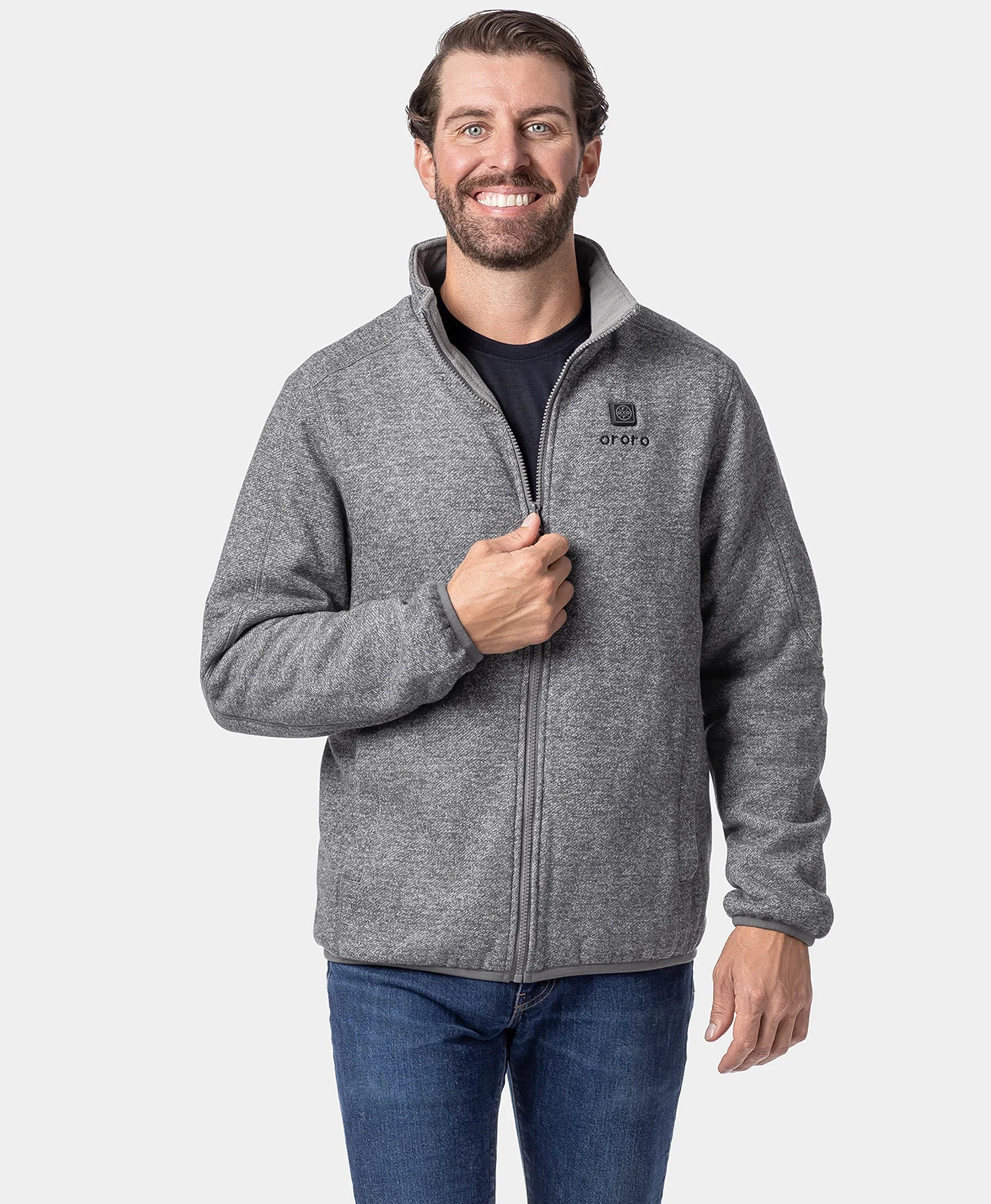 ORORO Heated Men's Heated Full-Zip Fleece Jacket