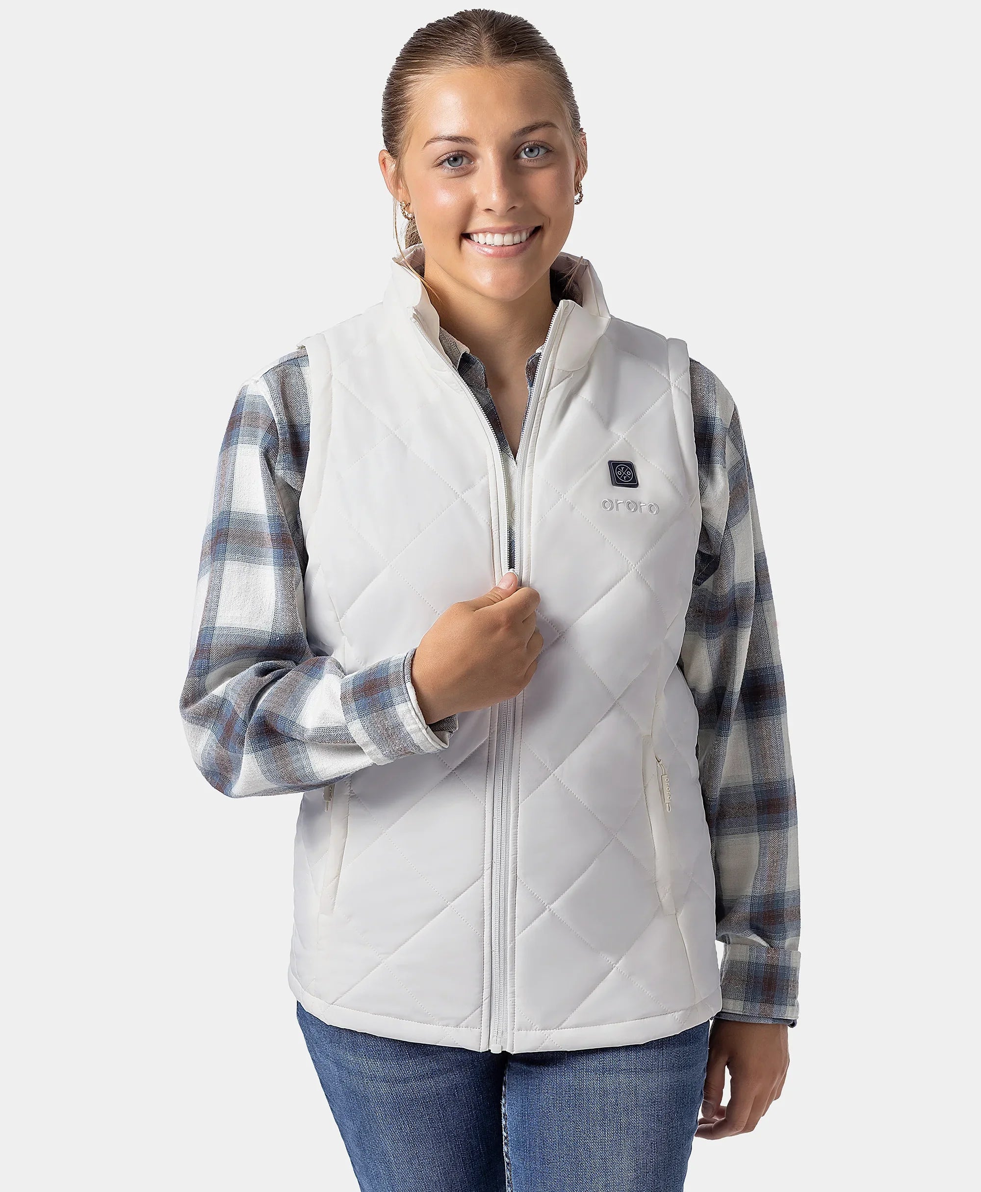 ORORO Heated Women’s Junior 4-Zone Heated Quilted Vest - Image 7