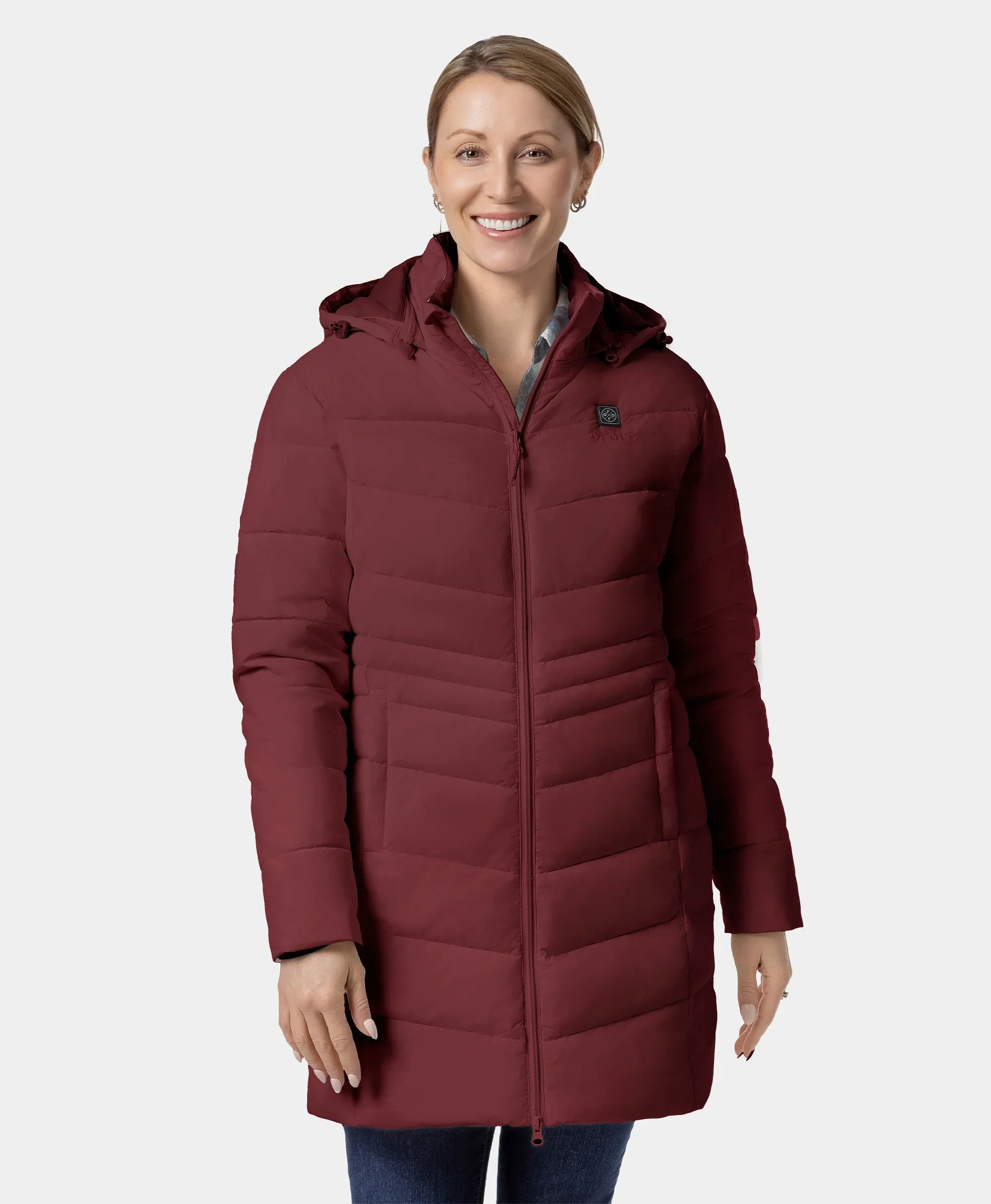ORORO Heated Parkside Women's 4-Zone Heated Puffer Parka Jacket (Apparel Only) - Image 15