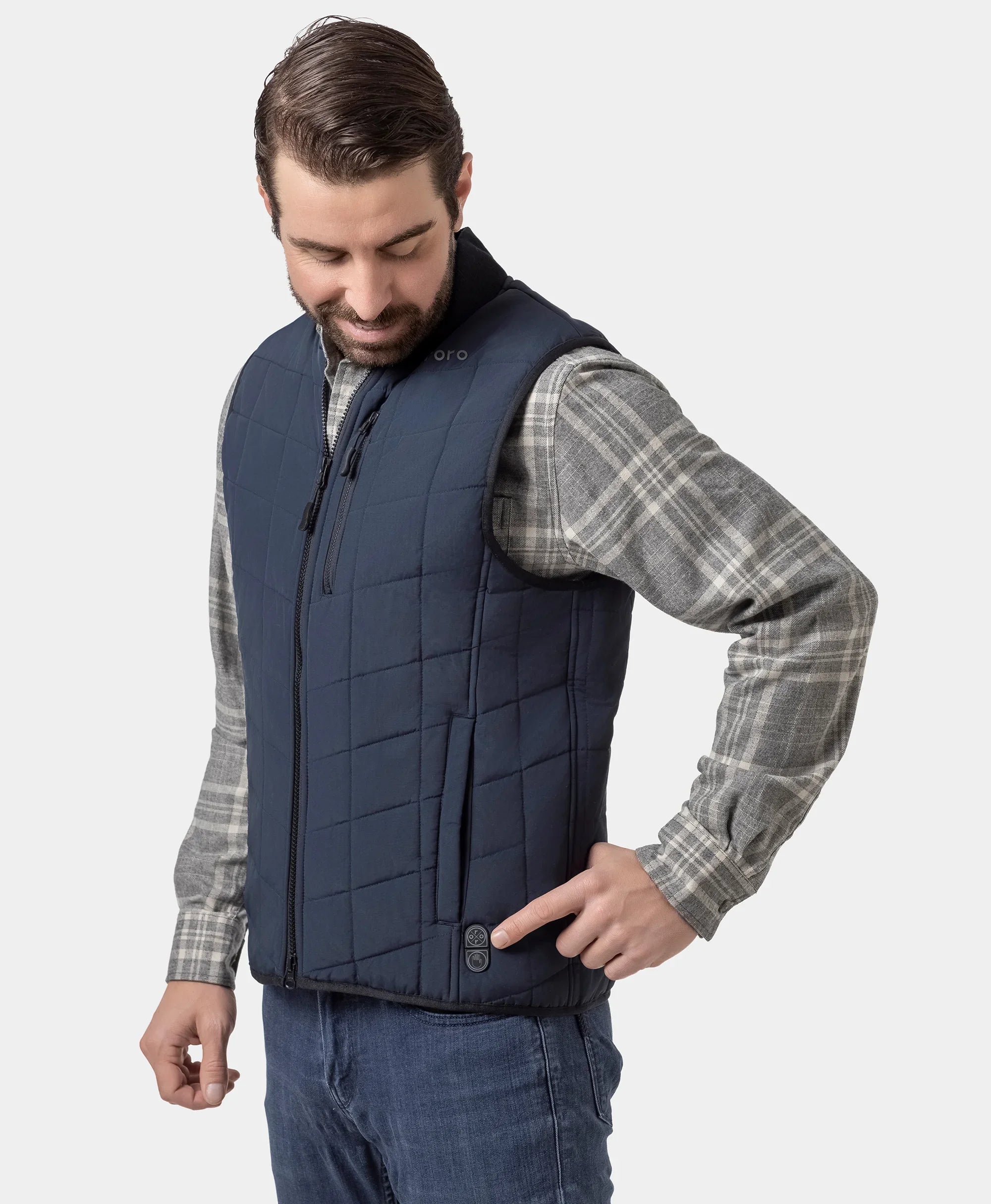 ORORO Heated Scranton Men's 5-Zone Insulated Heated Bomber Vest (Apparel Only) - Image 4