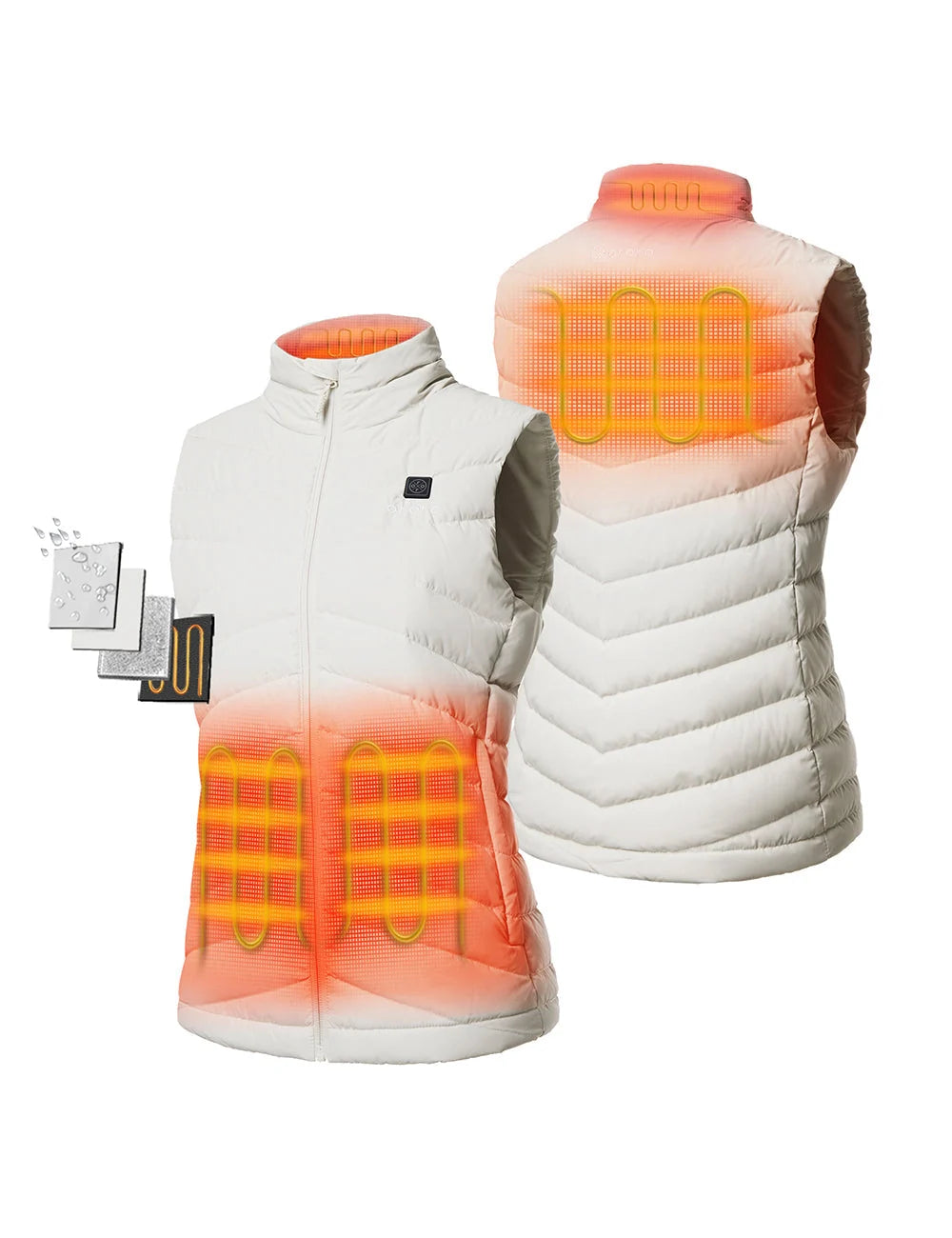 ORORO Heated Women's Heated Lightweight Down Vest - Image 14