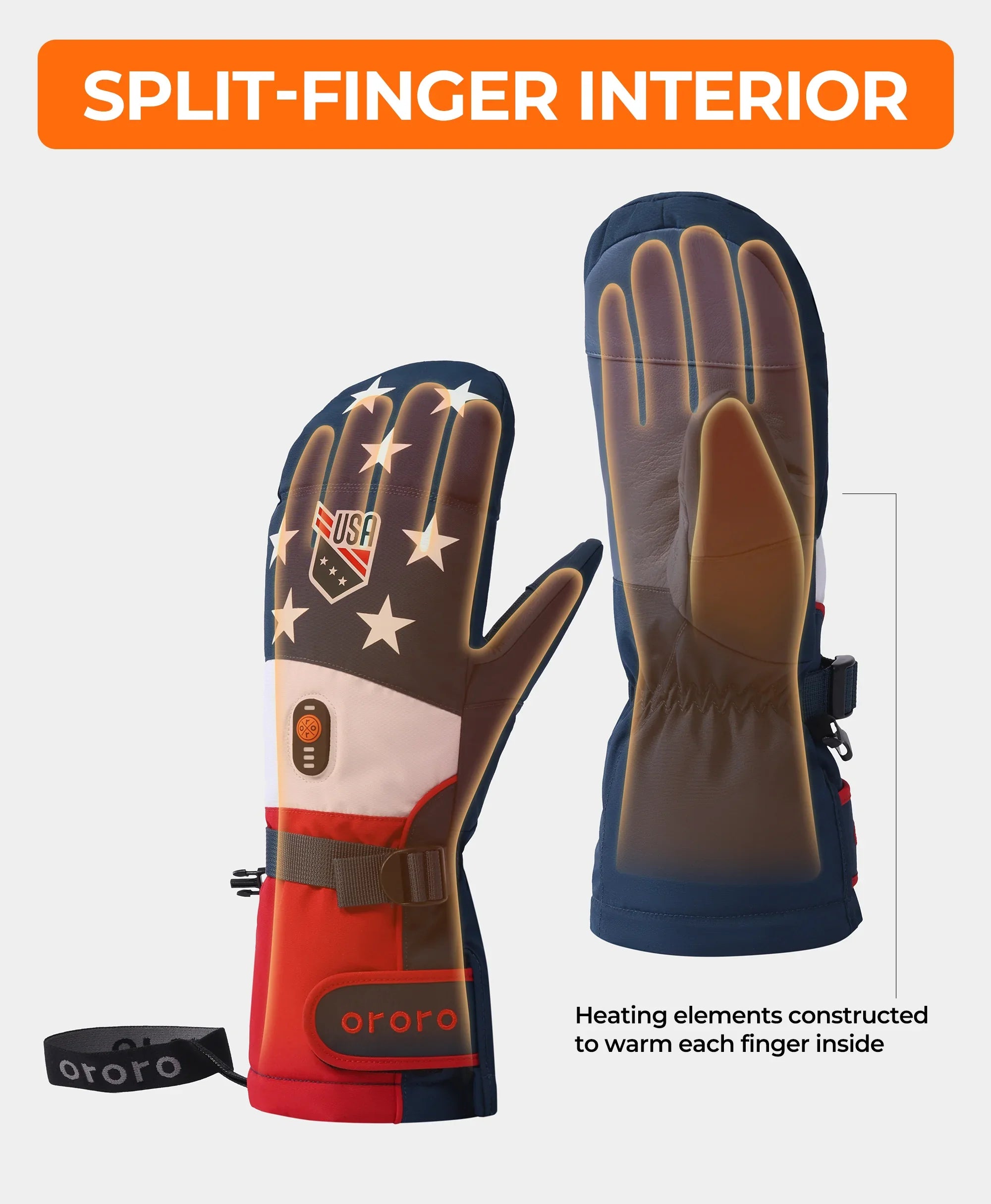 ORORO Heated Amsterdam Heated Mittens 2.0 - Image 32
