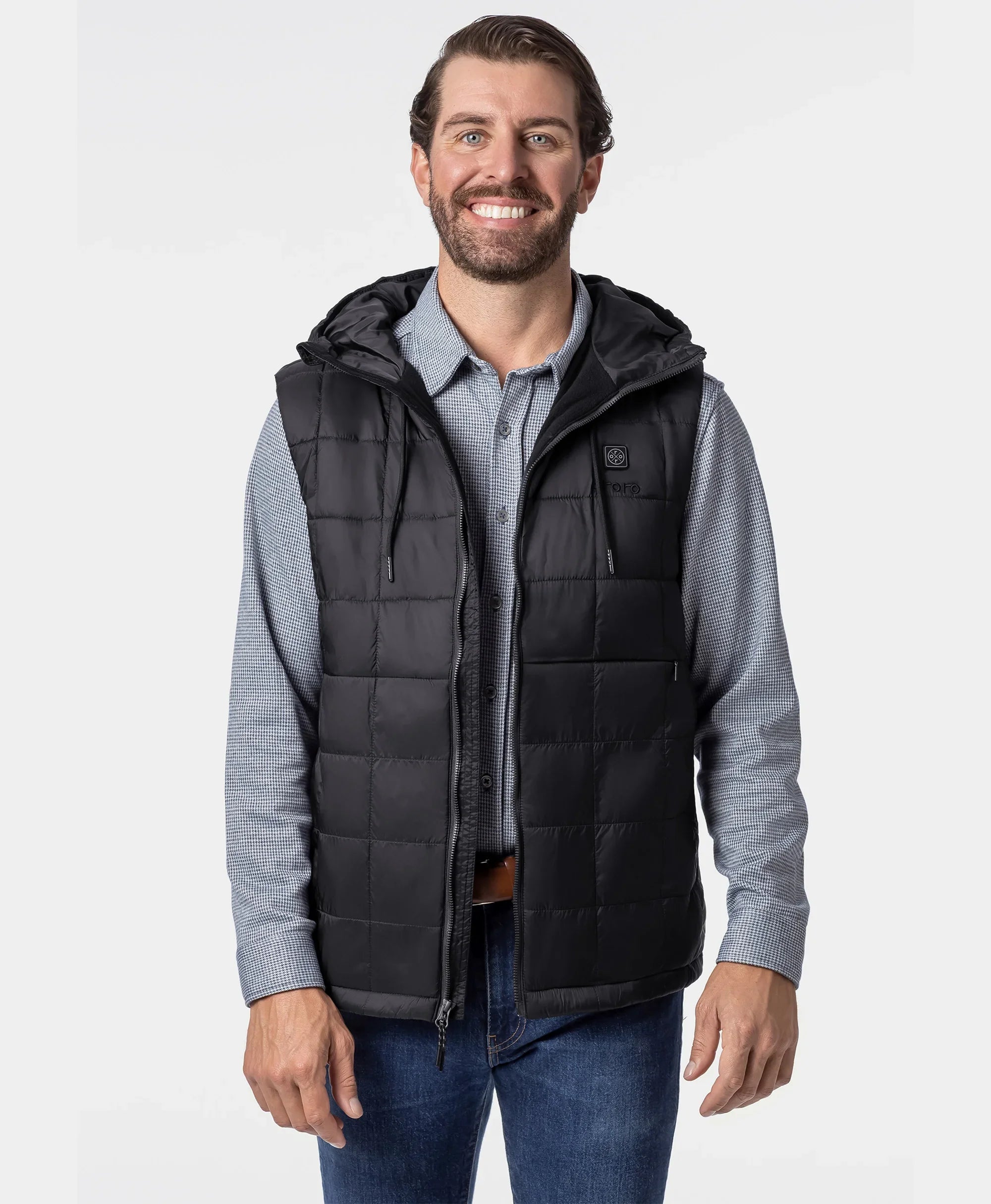ORORO Heated (Open-box) PuffLyte™ Men's 5-Zone Hooded Heated Vest (Battery Set Not Included) - Image 4