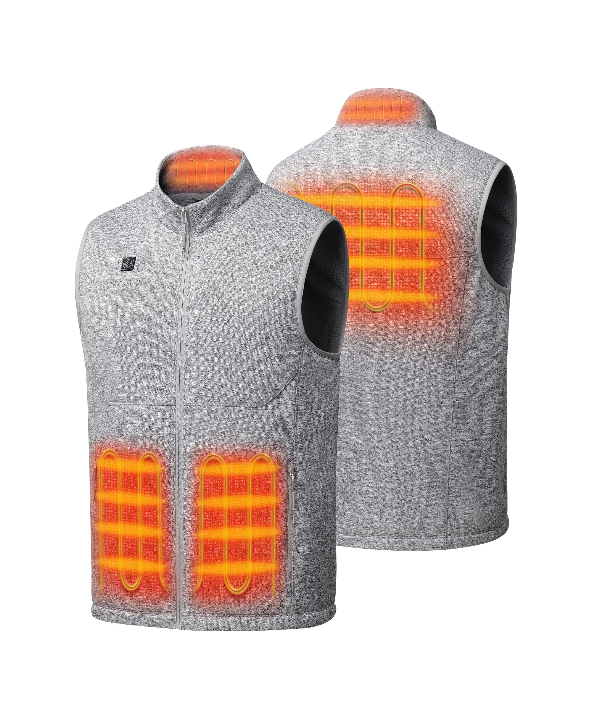 ORORO Heated Augusta Tournament ORORO Heated Men's 4-Zone Heated Sweater Fleece Vest - Image 24