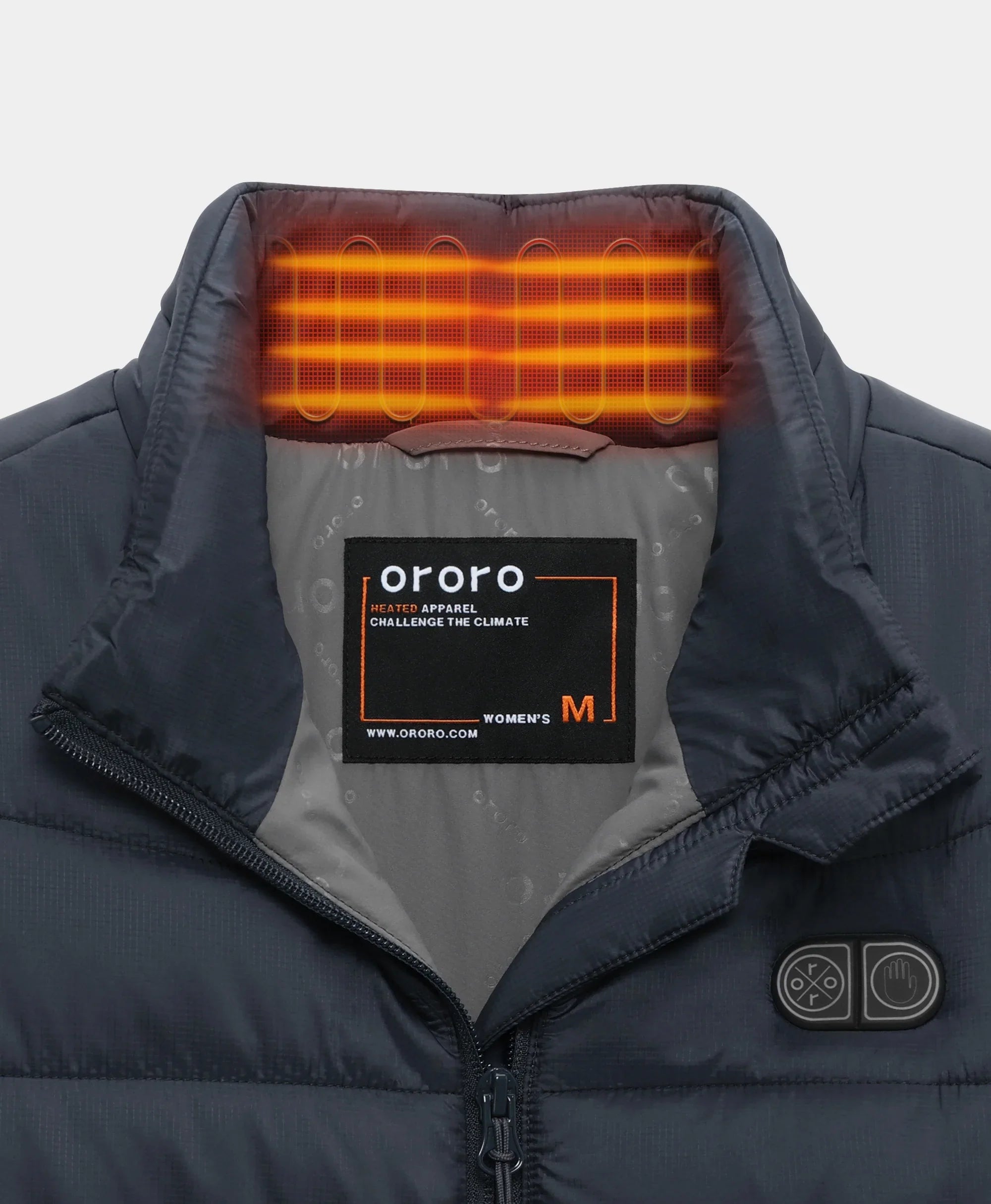 ORORO Heated (Open-box) SureWarm® Women's 7-Zone Dual-Control Classic Pro Heated Vest (Lower Back Heating) (Battery Set Not Included) - Image 9